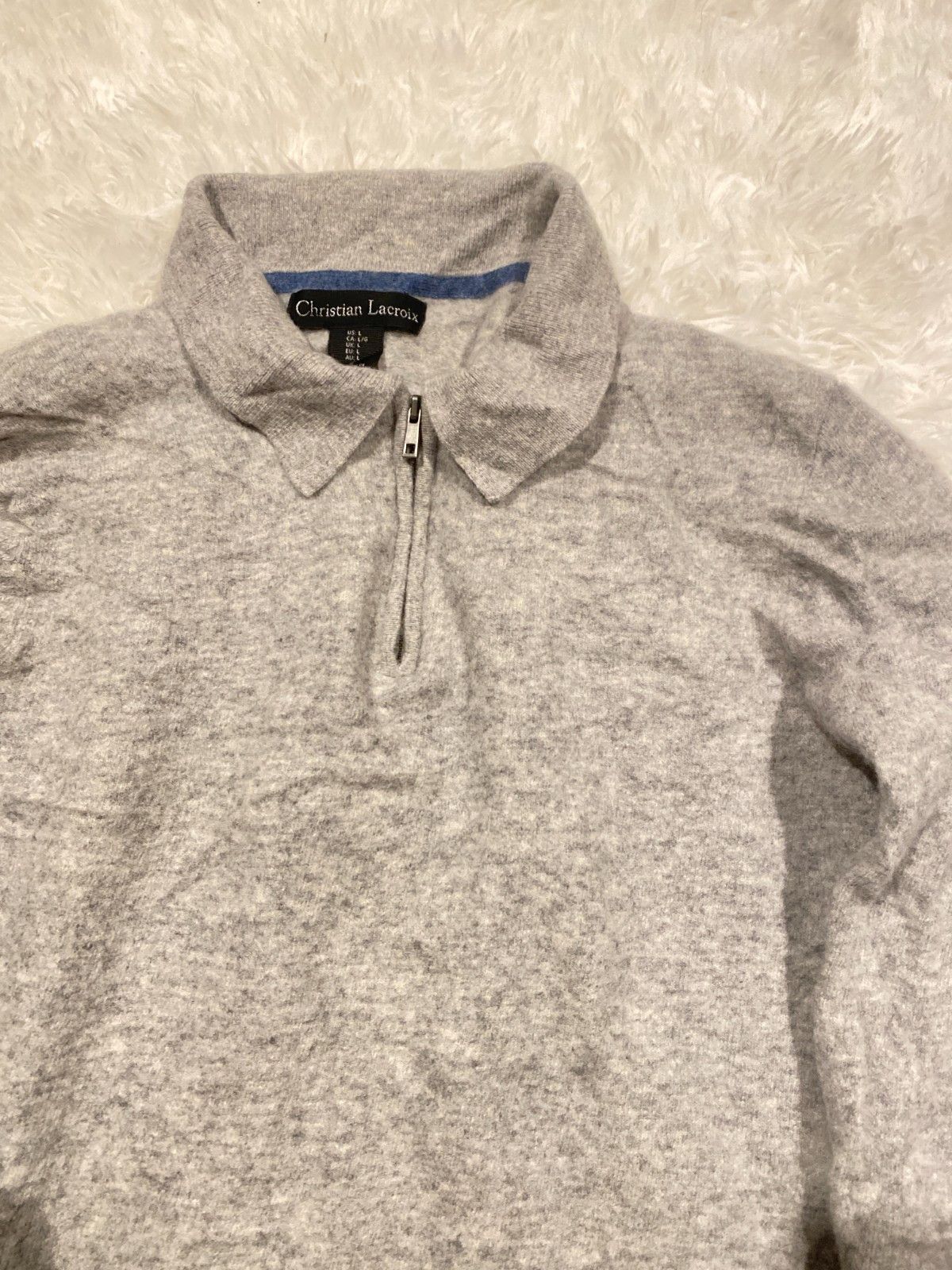 Christian Lacroix Christian Lacroix Men's 100% 2- Ply Cashmere 1/4-Zip Sweate Size US L / EU 52-54 / 3 - 2 Thumbnail