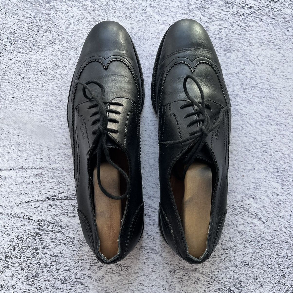 Designer × Gucci Gucci wingtip Oxfords Derby Brogue Leather shoes Size US 9 / EU 42 - 9 Thumbnail