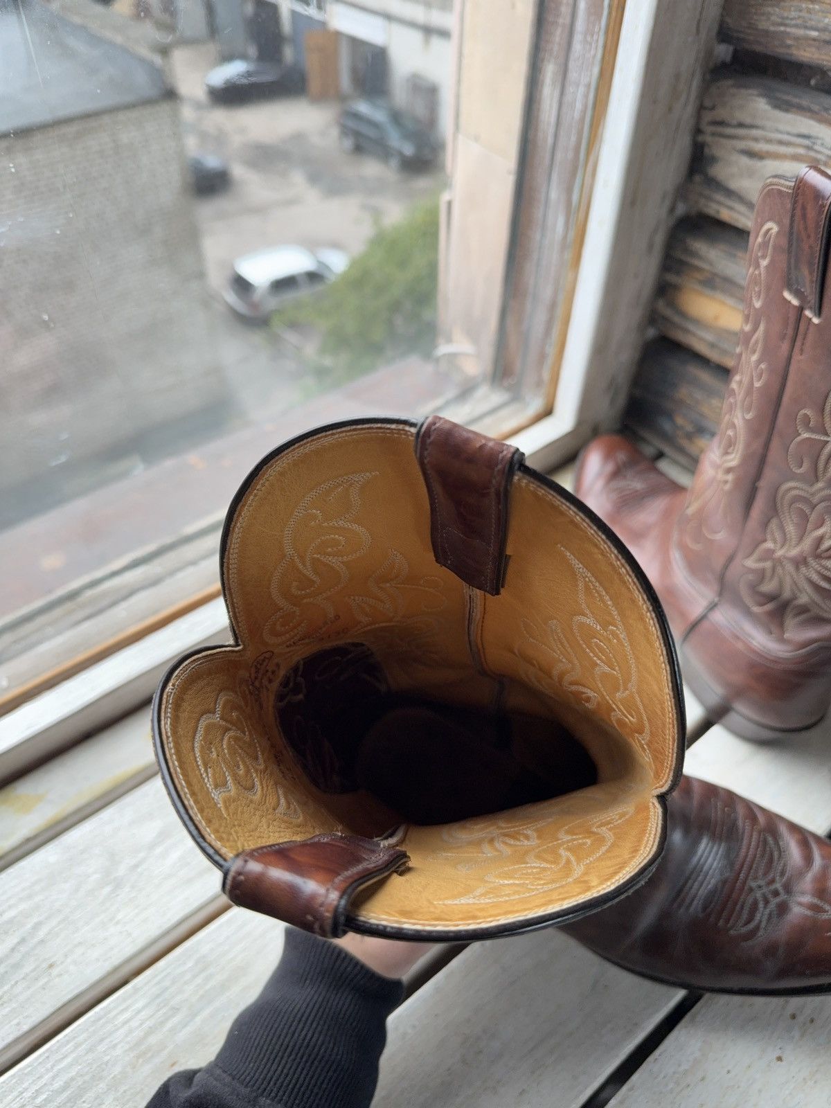 Justin Boots Justin Boots 1652 Brown Leather Western Cowboy Boots USA Size US 12 / EU 45 - 10 Thumbnail