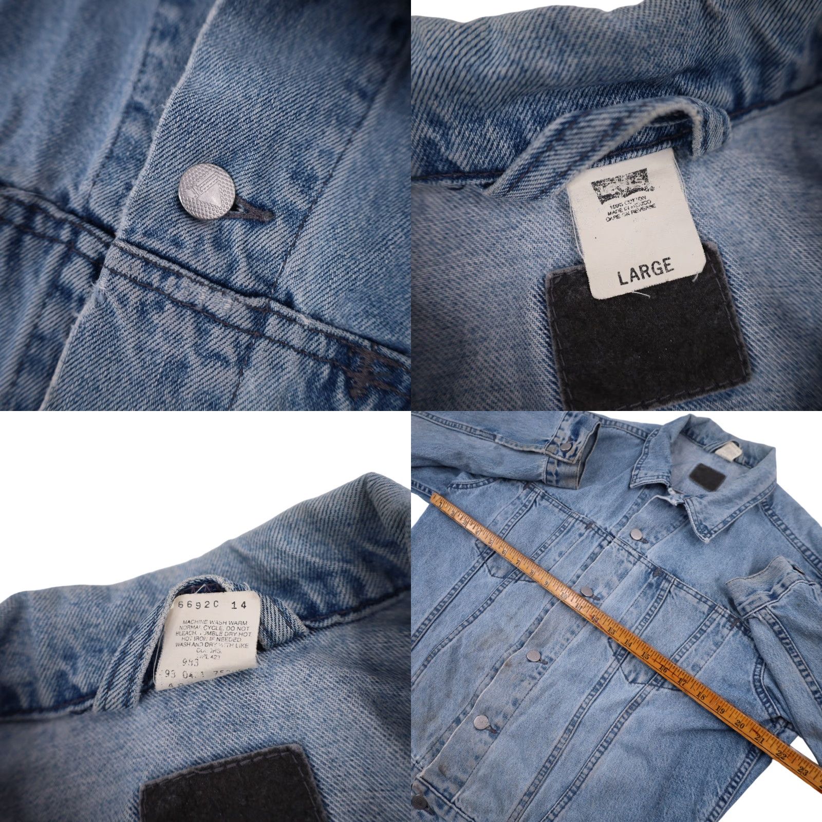 Levi's VINTAGE Levi's Silvertab Denim Jean Jacket Blue Mens Large L Regular, Jacket, Denim, 8/10, USA Made Size US 33 - 8 Thumbnail
