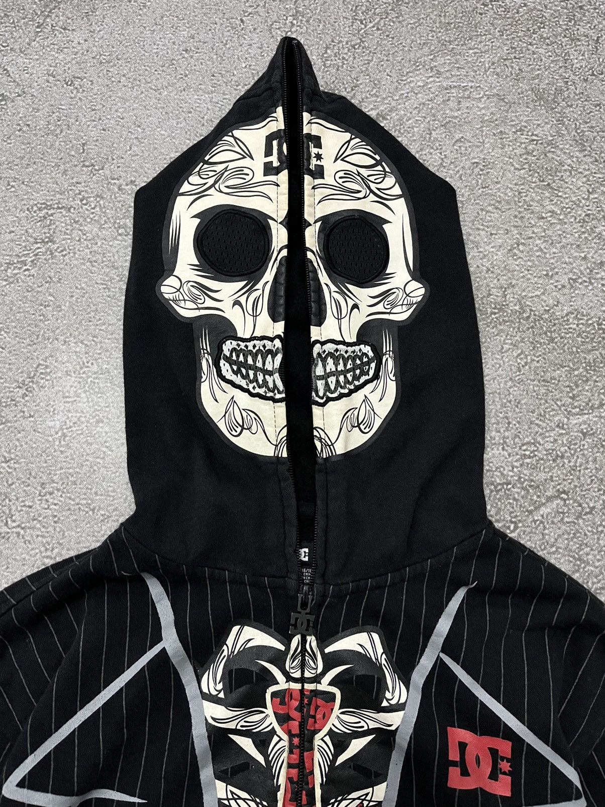 Vintage Rare DC Skeleton Full Face Zip Hoodie Size US M / EU 48-50 / 2 - 5 Thumbnail