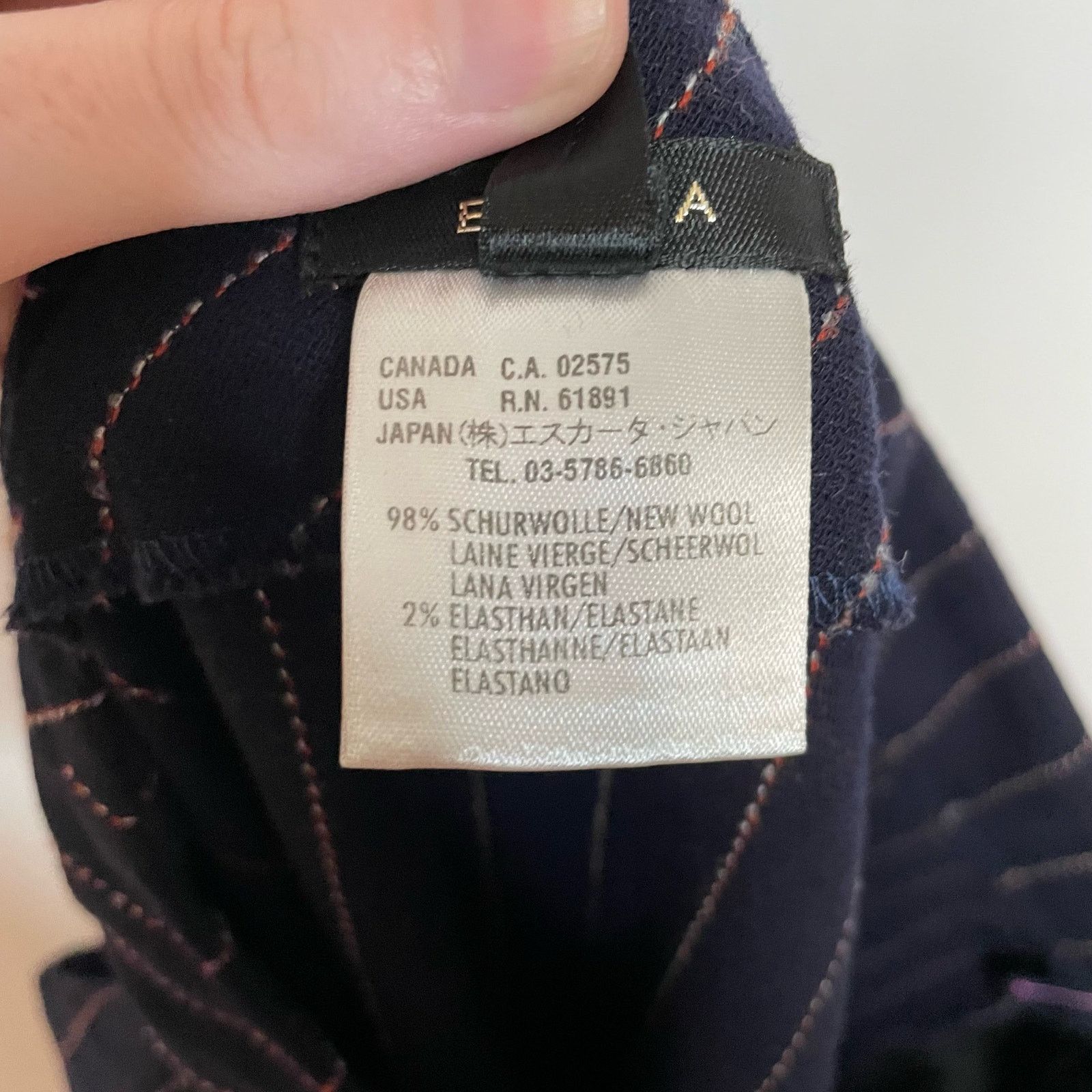 Escada Escada Blue Stiped Pant 38 Women Wool Business Casual Career Size 30" / US 8 / IT 44 - 7 Thumbnail