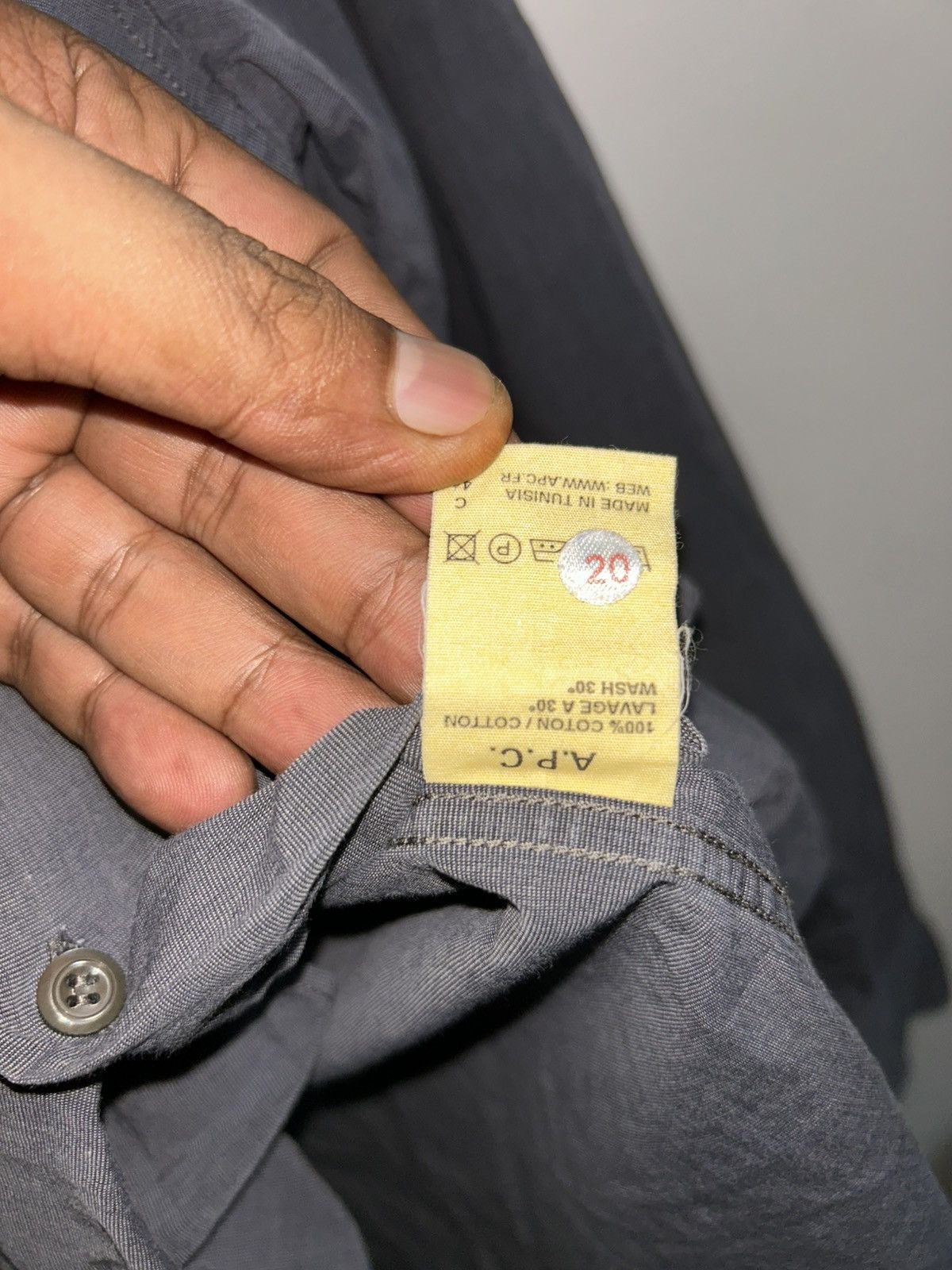 A.P.C. Rue De Fleurus Paris Double Collar Button Up Longsleeve Size US S / EU 44-46 / 1 - 6 Thumbnail
