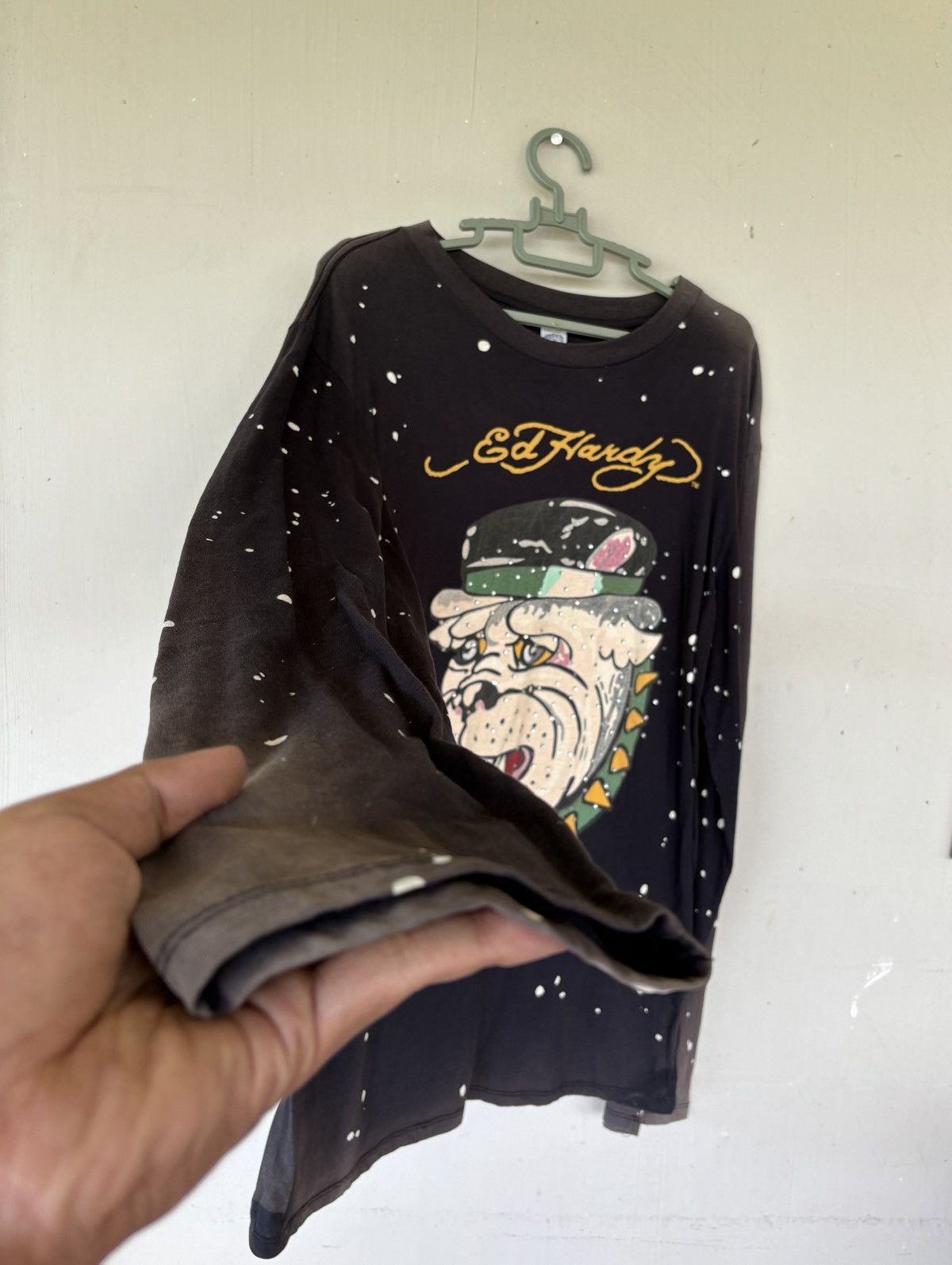 Ed Hardy Ed Hardy Long Sleeve Shirt Love Dog Big Logo Size US XXL / EU 58 / 5 - 2 Thumbnail