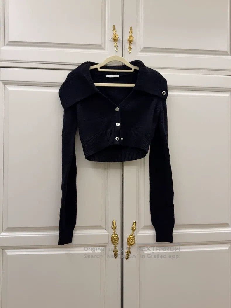 Helmut Lang Helmut Lang Black knitted cardigan sweater Size S / US 4 / IT 40 - 1 Thumbnail