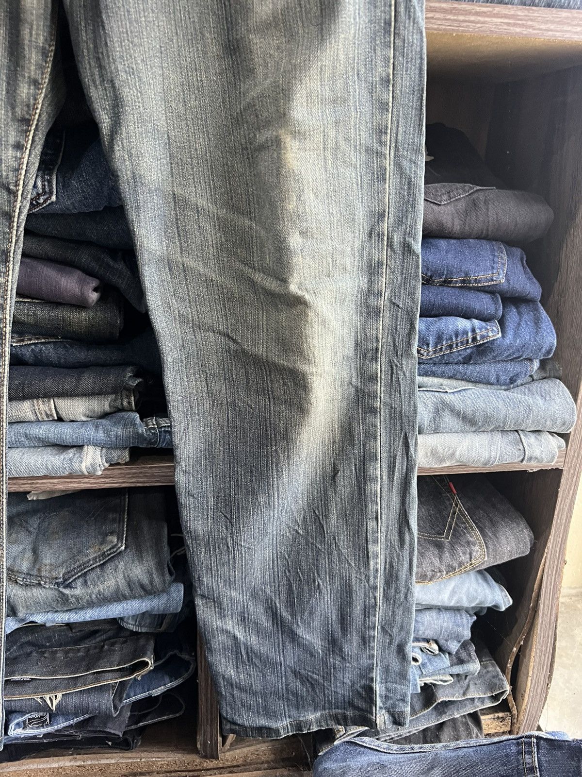 Edwin 🔥Vintage Edwin S403 Distressed Denim Size US 35 - 8 Thumbnail