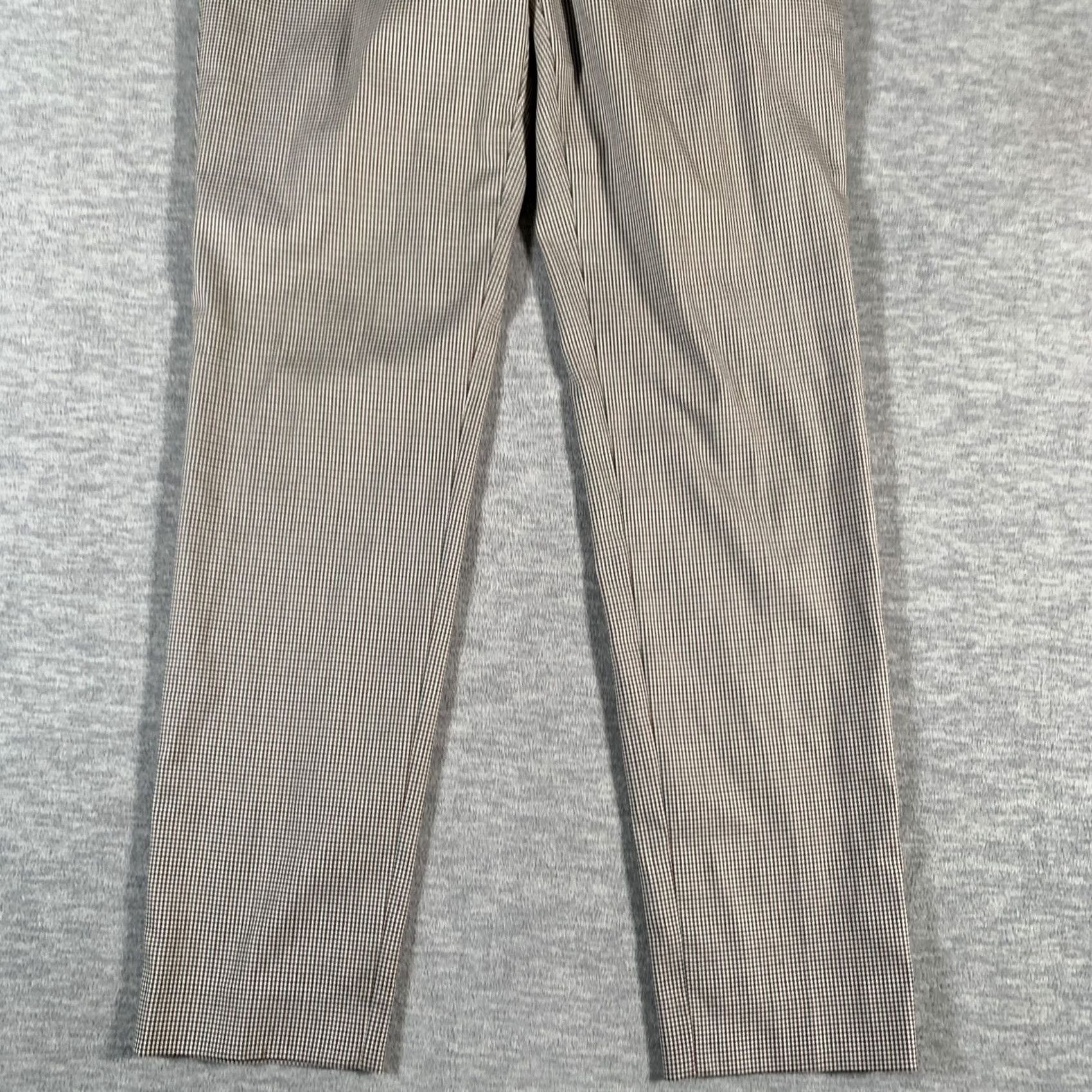 Vintage VINTAGE Boss Pants Womens 4 Brown Houndstooth Slim Fit Dress Trouser Office Germany Size 26" / US 2 / IT 38 - 3 Thumbnail