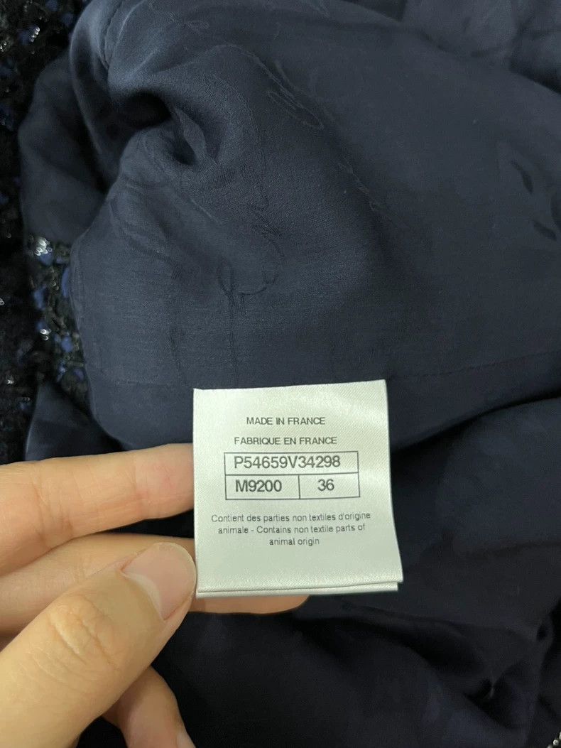 Chanel Chanel Blue tweed V-neck zipper jacket Size XS / US 0-2 / IT 36-38 - 5 Thumbnail