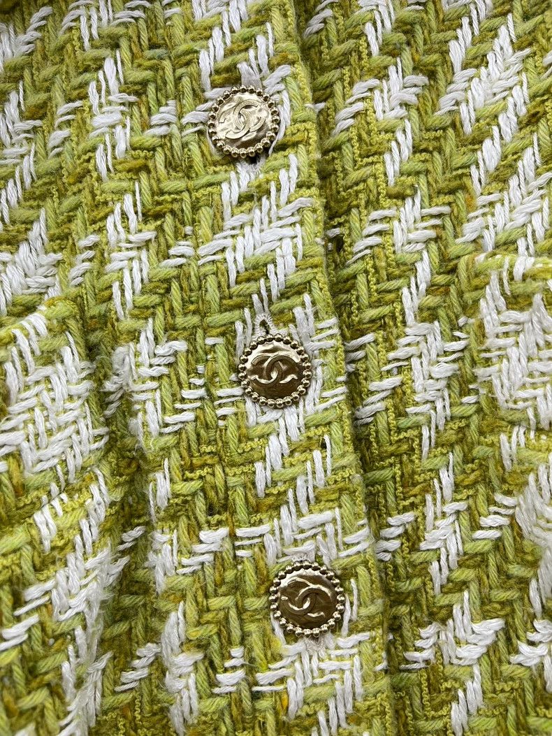 Chanel Chanel Green plaid lapel coat Size XS / US 0-2 / IT 36-38 - 2 Thumbnail
