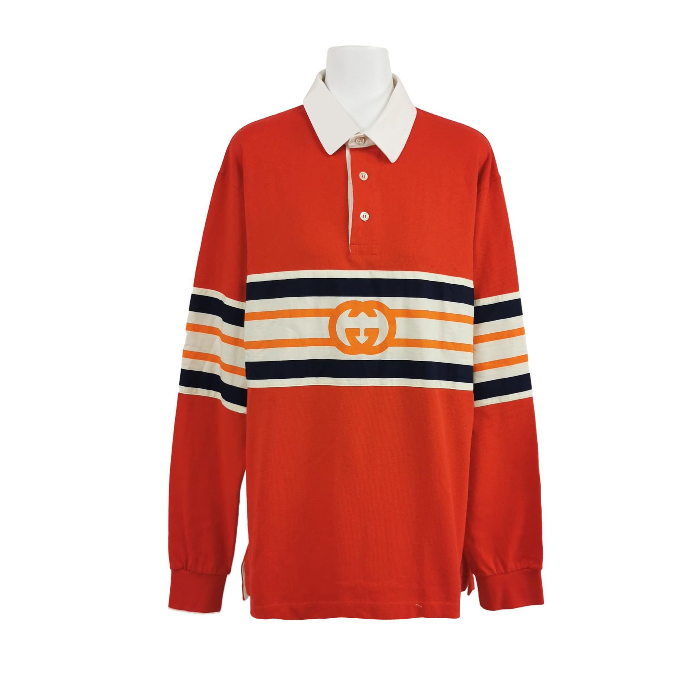 Gucci Gucci Interlocking G Striped Polo Size S Size US M / EU 48-50 / 2 - 1 Thumbnail