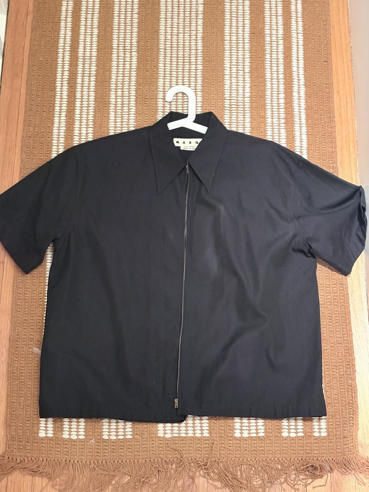 Marni Oversized Marni short sleeve zipper overshirt Size US L / EU 52-54 / 3 - 1 Thumbnail