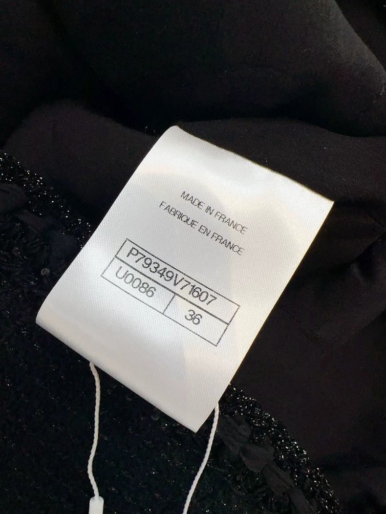 Chanel Chanel Black Classic Round Neck Woven Jacket Size S / US 4 / IT 40 - 6 Thumbnail
