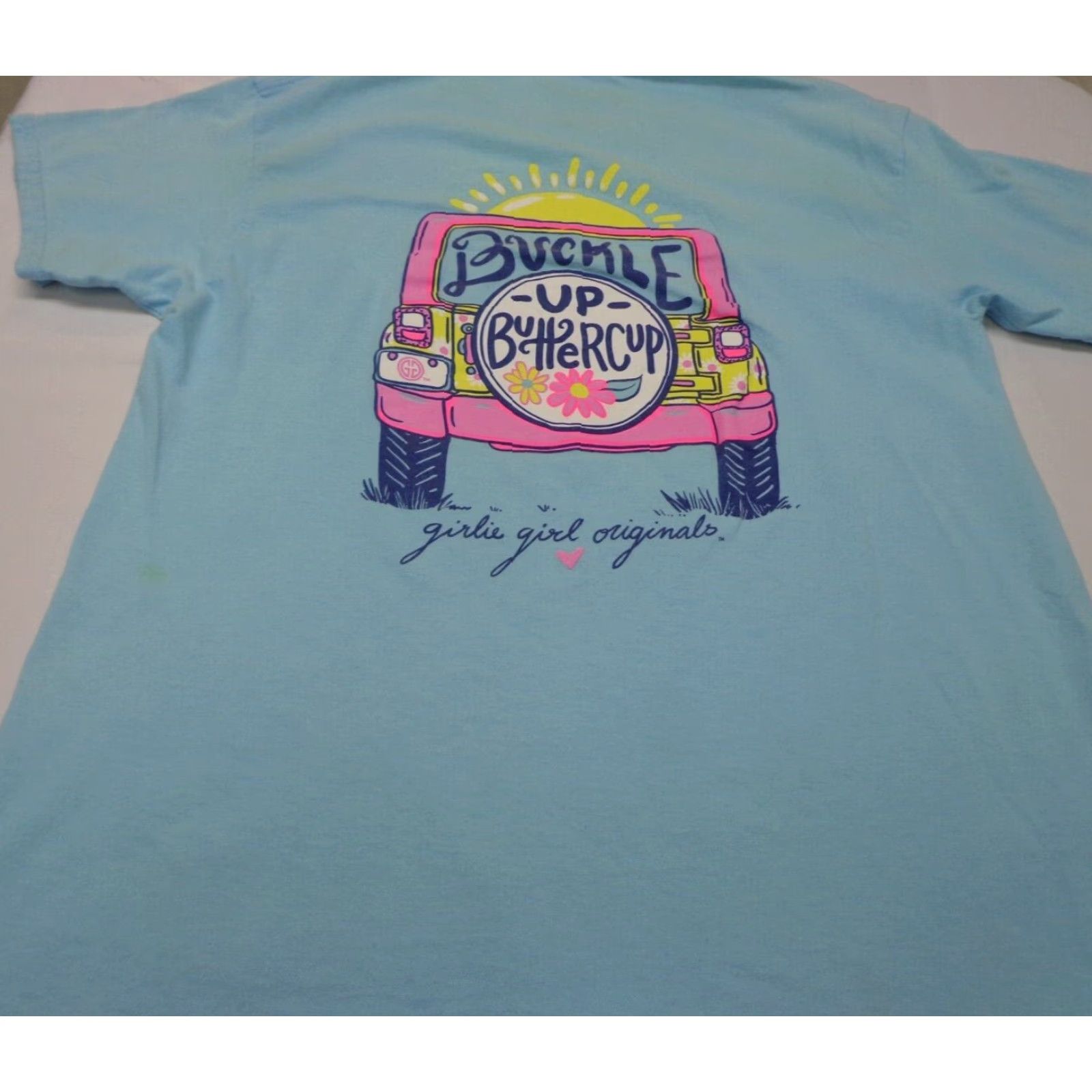 Vintage Girlie Girl Buckle Up Buttercup T Shirt Blue L Womens Shirt Girlies 90s? Size L / US 10 / IT 46 - 2 Thumbnail