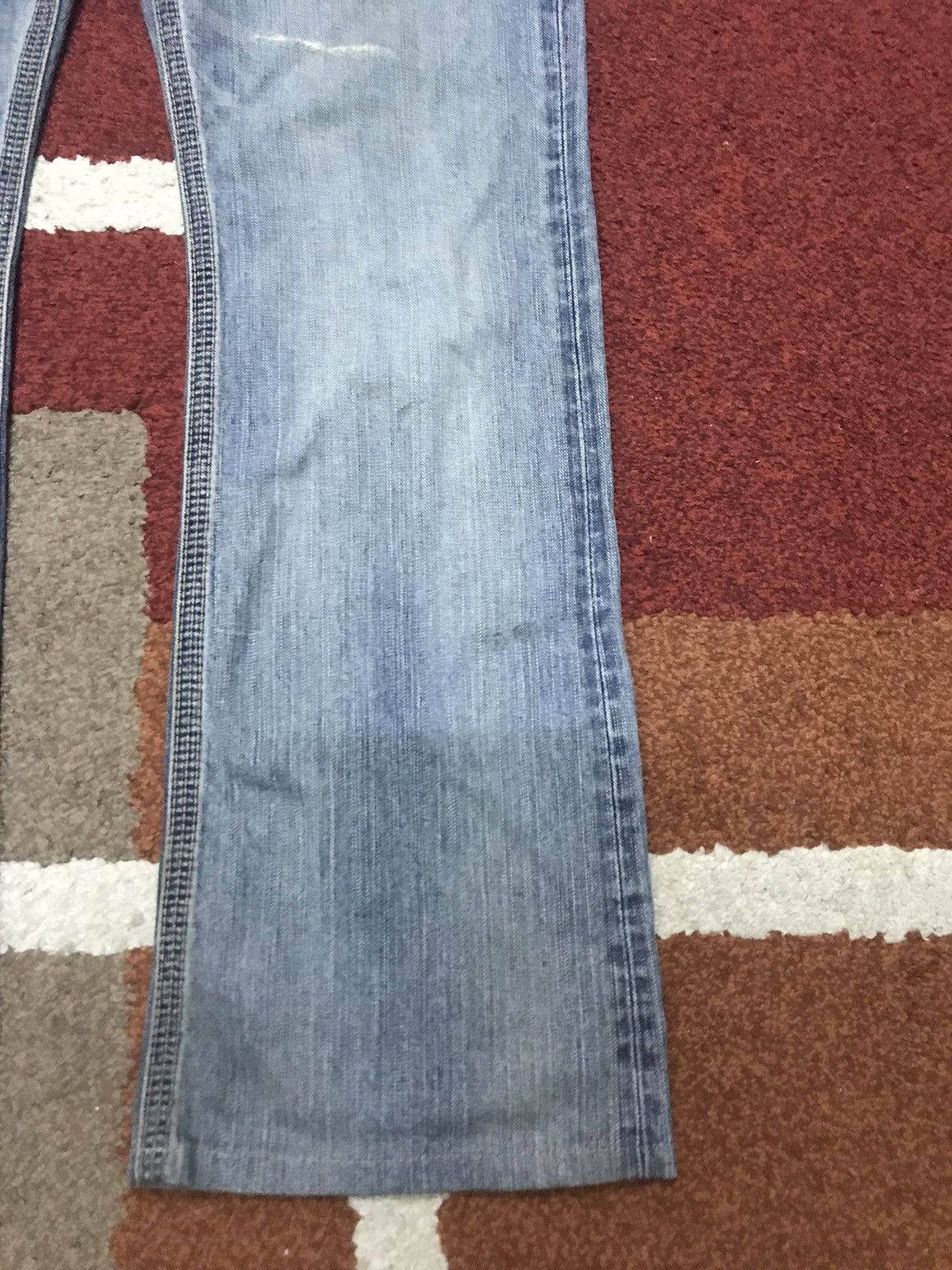Edwin Flare EDWIN XVS Cinch Back Distressed Denim Size US 31 - 6 Thumbnail