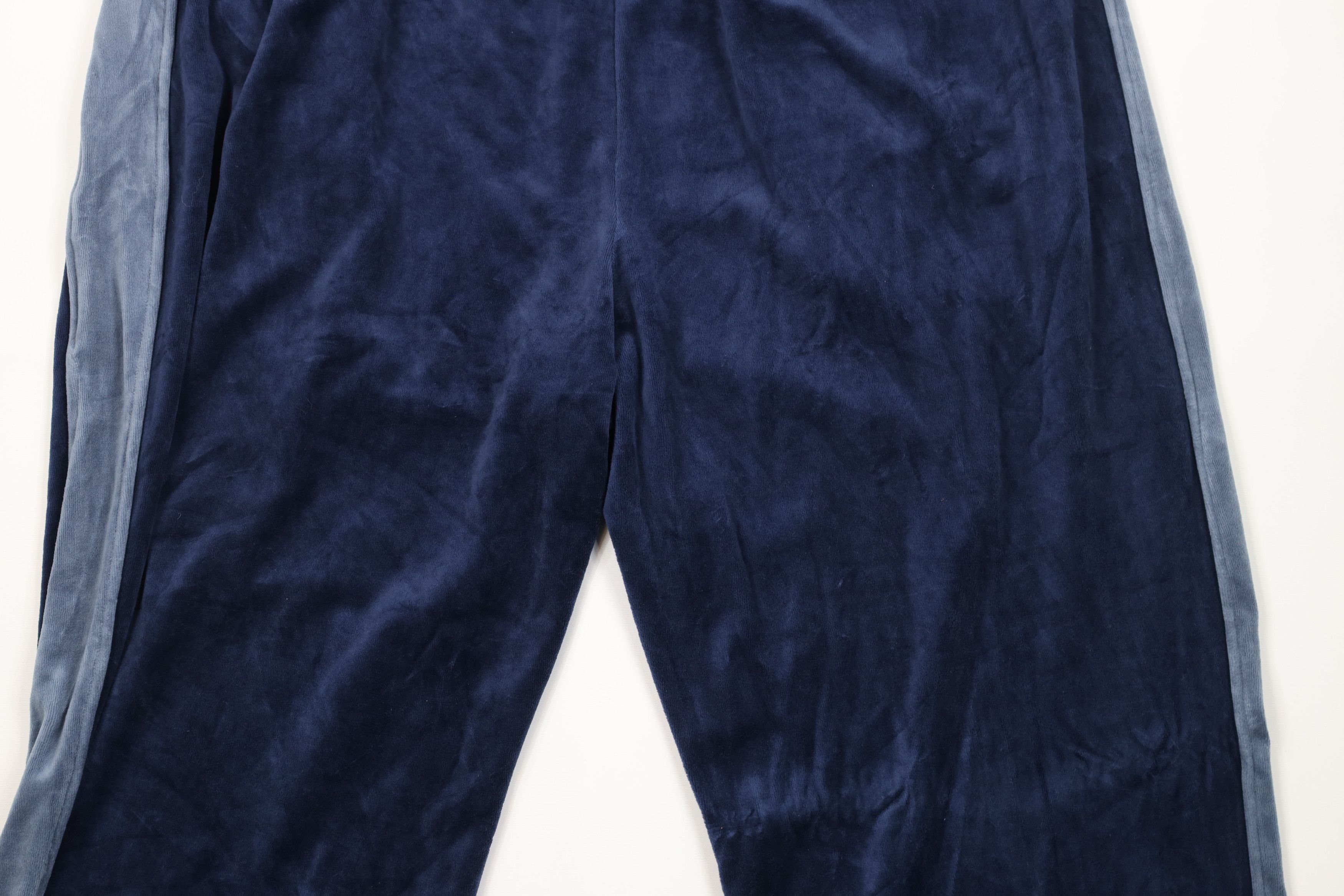Vintage Vintage 90s Y2K Streetwear Block Wide Leg Velour Pants Blue Size US 44 / EU 60 - 10 Thumbnail