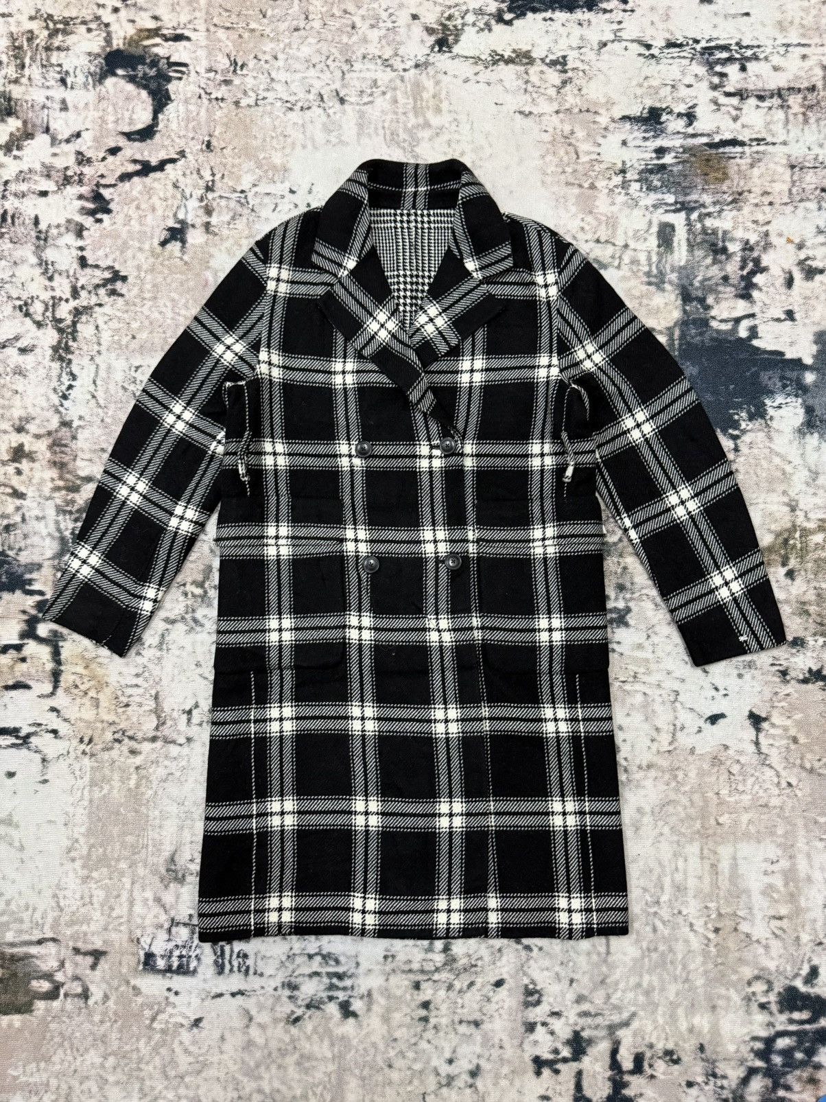Tommy Hilfiger Tommy Hilfiger Chekered Wool Long Coat Jacket Size US S / EU 44-46 / 1 - 3 Thumbnail