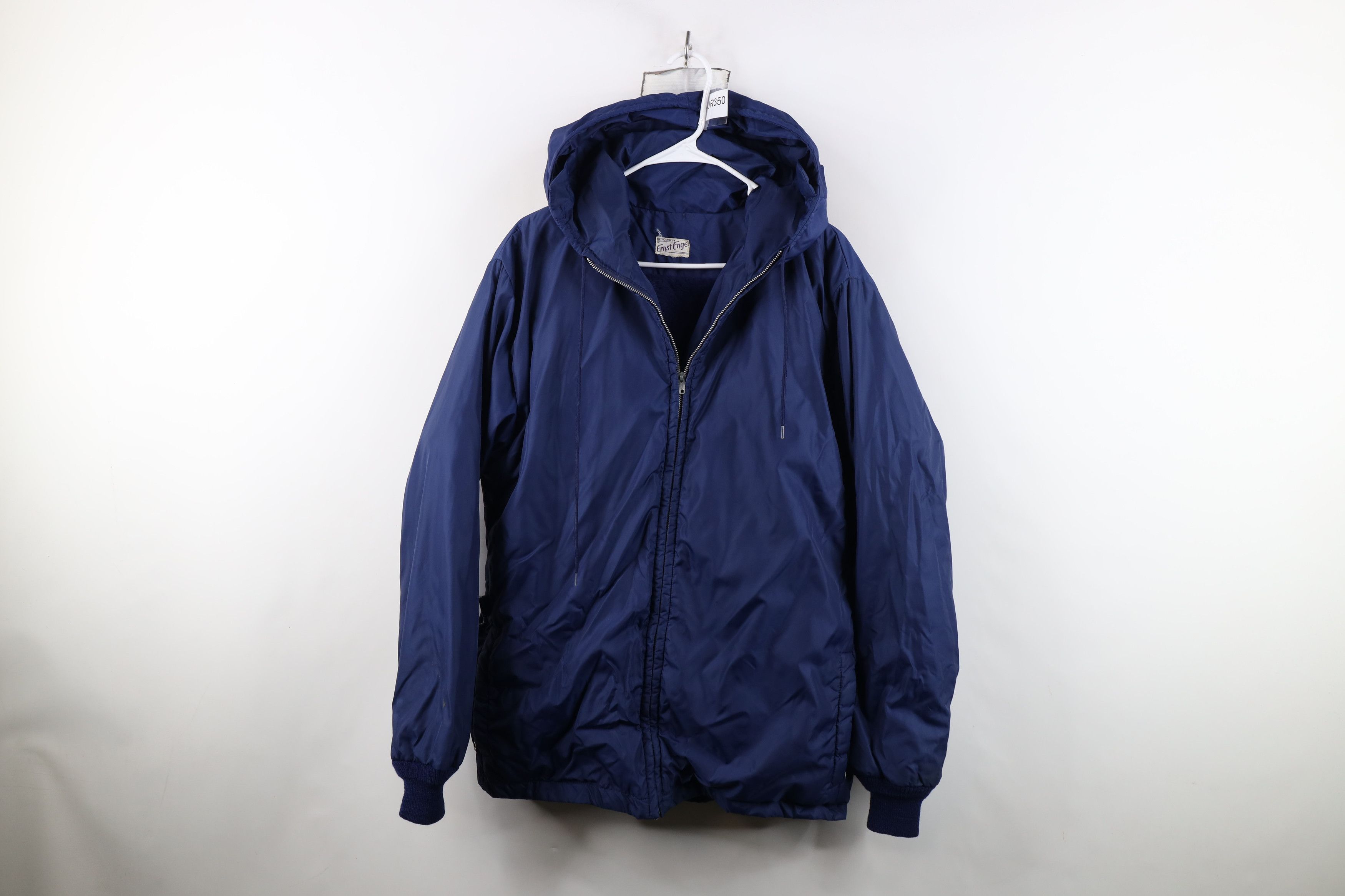 Vintage Vintage 40s 50s Streetwear Hooded Puffer Jacket Blue USA Size US XL / EU 56 / 4 - 1 Thumbnail