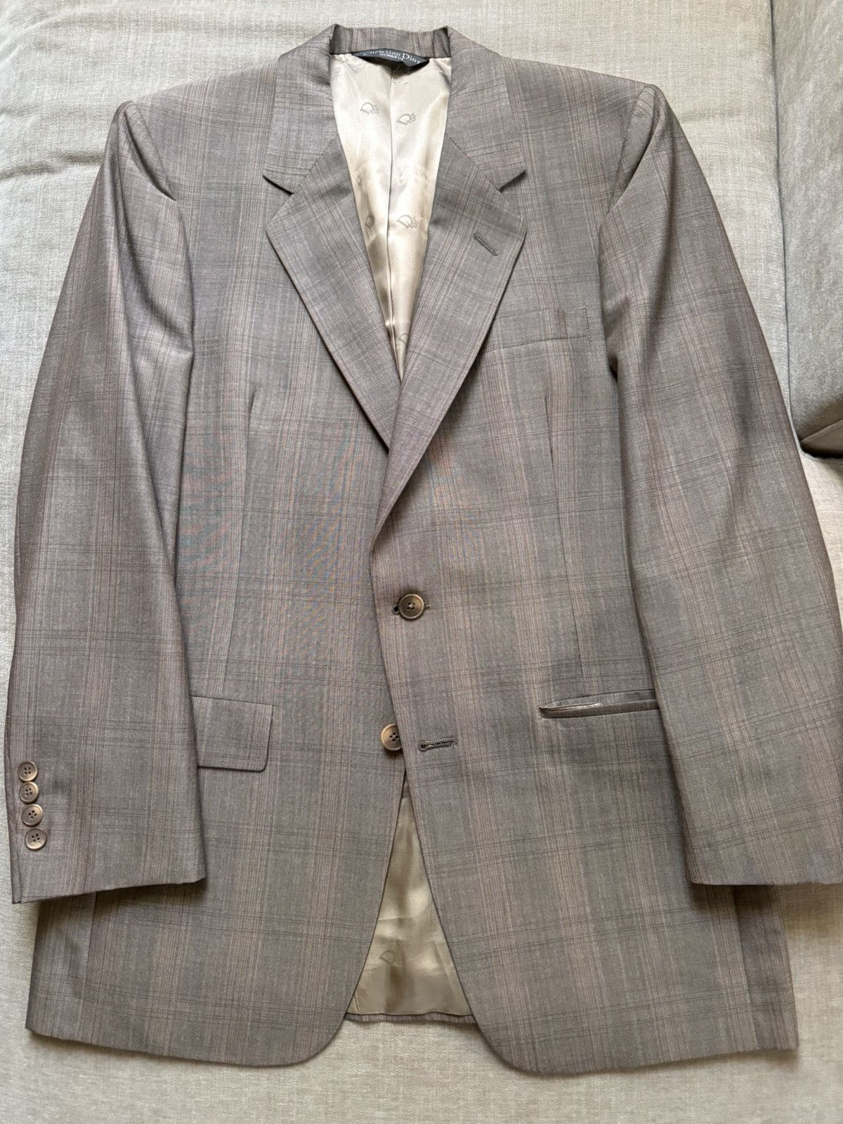 Christian Dior Monsieur Christian Dior Monsieur Prince of Wales Wool Suit Size 40R - 2 Thumbnail
