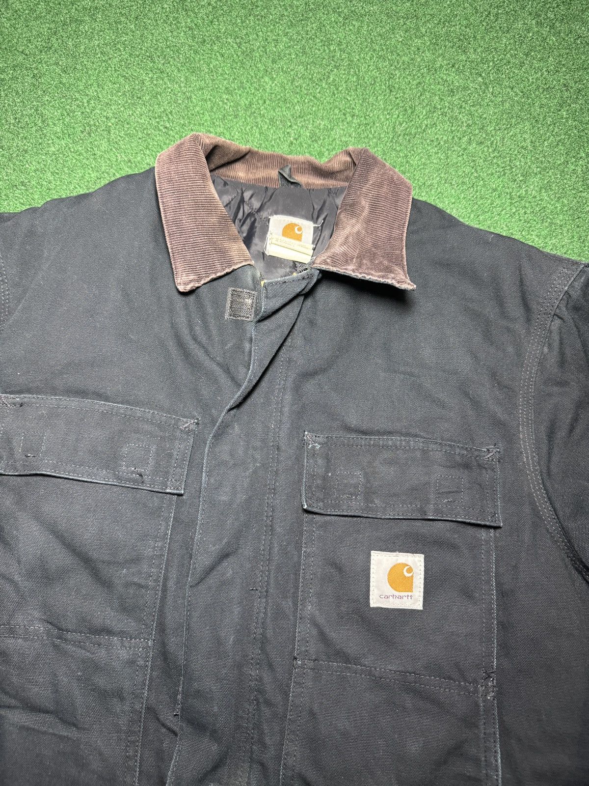 Carhartt Vintage Carhartt C03 Black Full Zip Arctic Work Jacket Size US XL / EU 56 / 4 - 2 Thumbnail