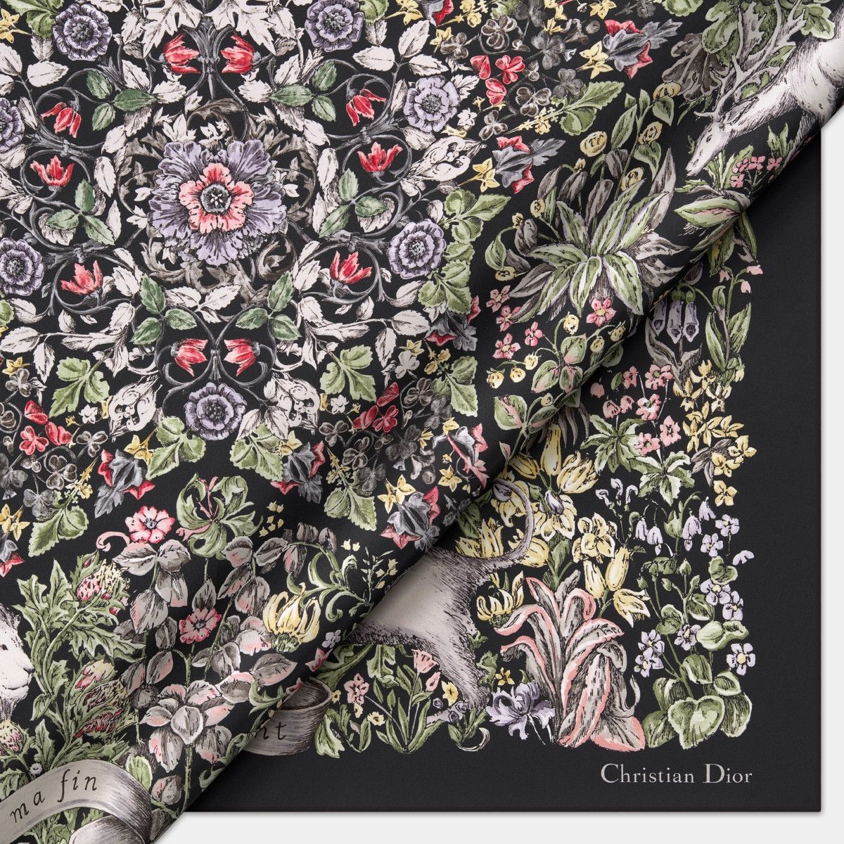 Dior o1bcso1str0226 Size:OS/90 Square Scarf in Multicolor Size ONE SIZE - 2 Thumbnail
