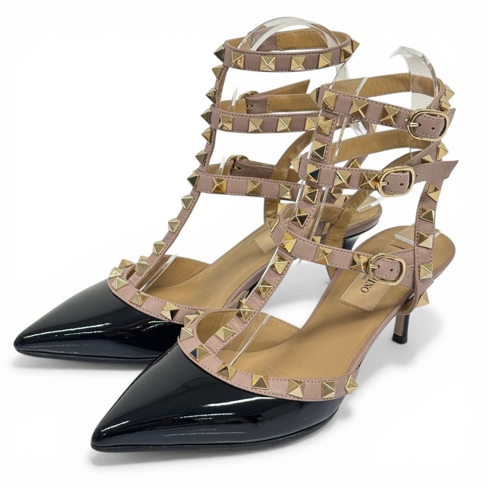 Valentino Valentino Valentino Garavani Rockstud Leather Pumps Leather Shoes DUTY FREE for USA Size ONE SIZE - 1 Thumbnail