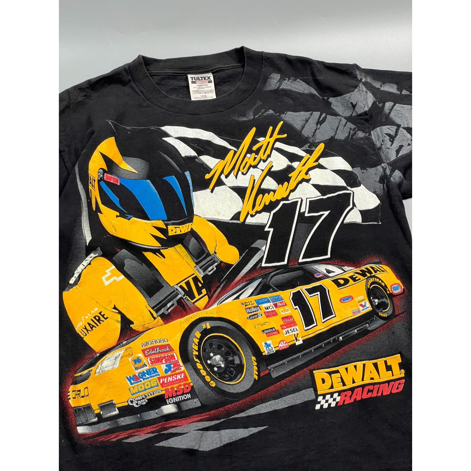 NASCAR 1999 Nascar Matt Kenseth Vintage T shirt (Y0876) Size US L / EU 52-54 / 3 - 2 Thumbnail