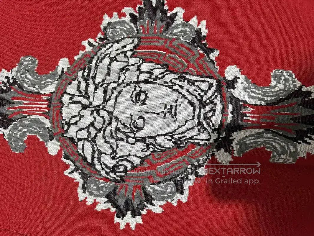 Versace Versace Red Wool Medusa Logo Sweater . Size US S / EU 44-46 / 1 - 3 Thumbnail
