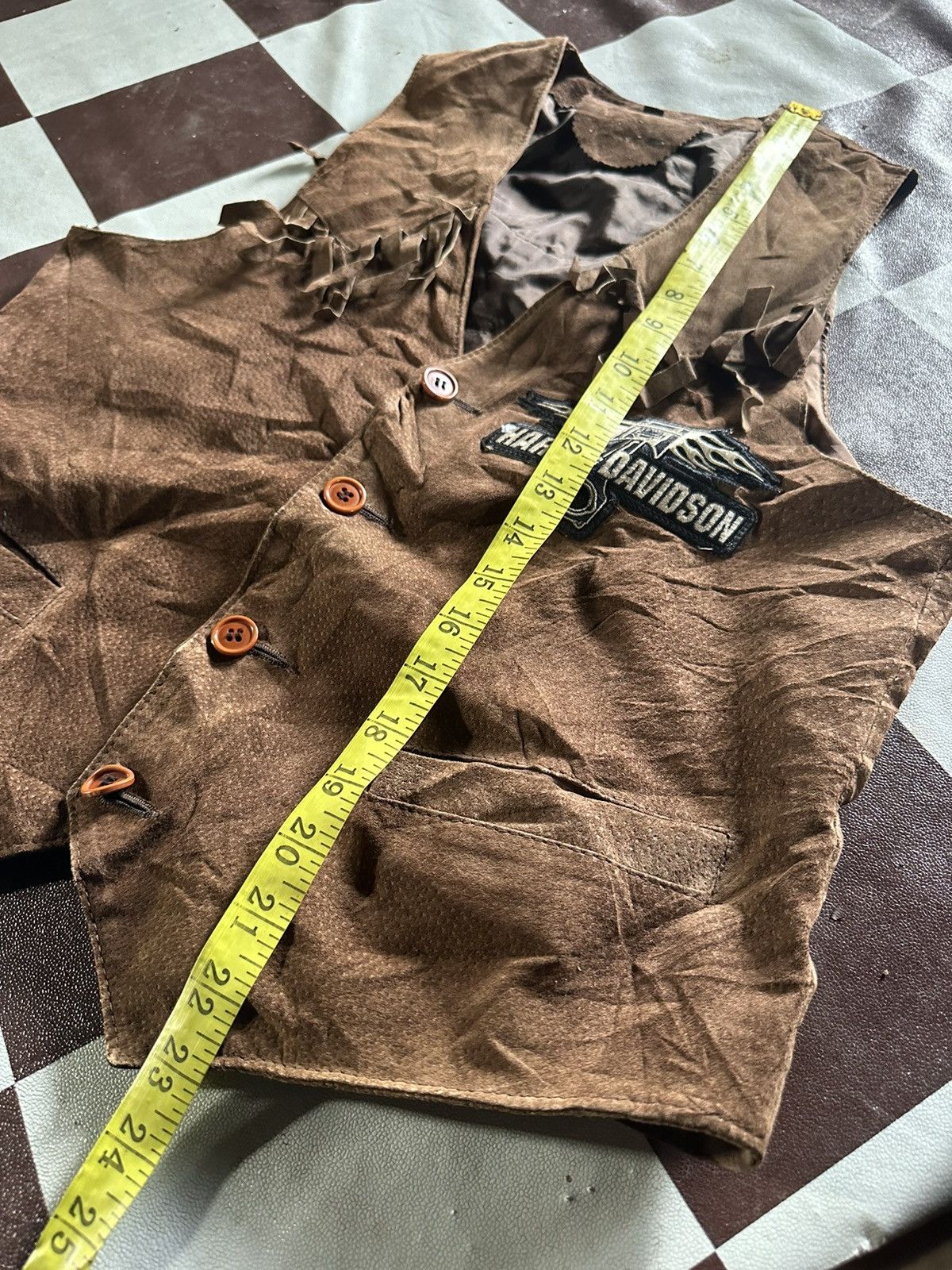 Leather Harley davidson pig skin vest Size US S / EU 44-46 / 1 - 8 Thumbnail