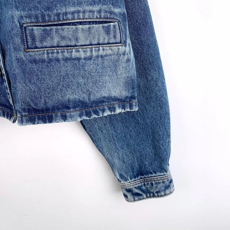 Prada Prada Blue Cotton Long Sleeve Denim Jacket-2506 Size XS / US 0-2 / IT 36-38 - 4 Thumbnail
