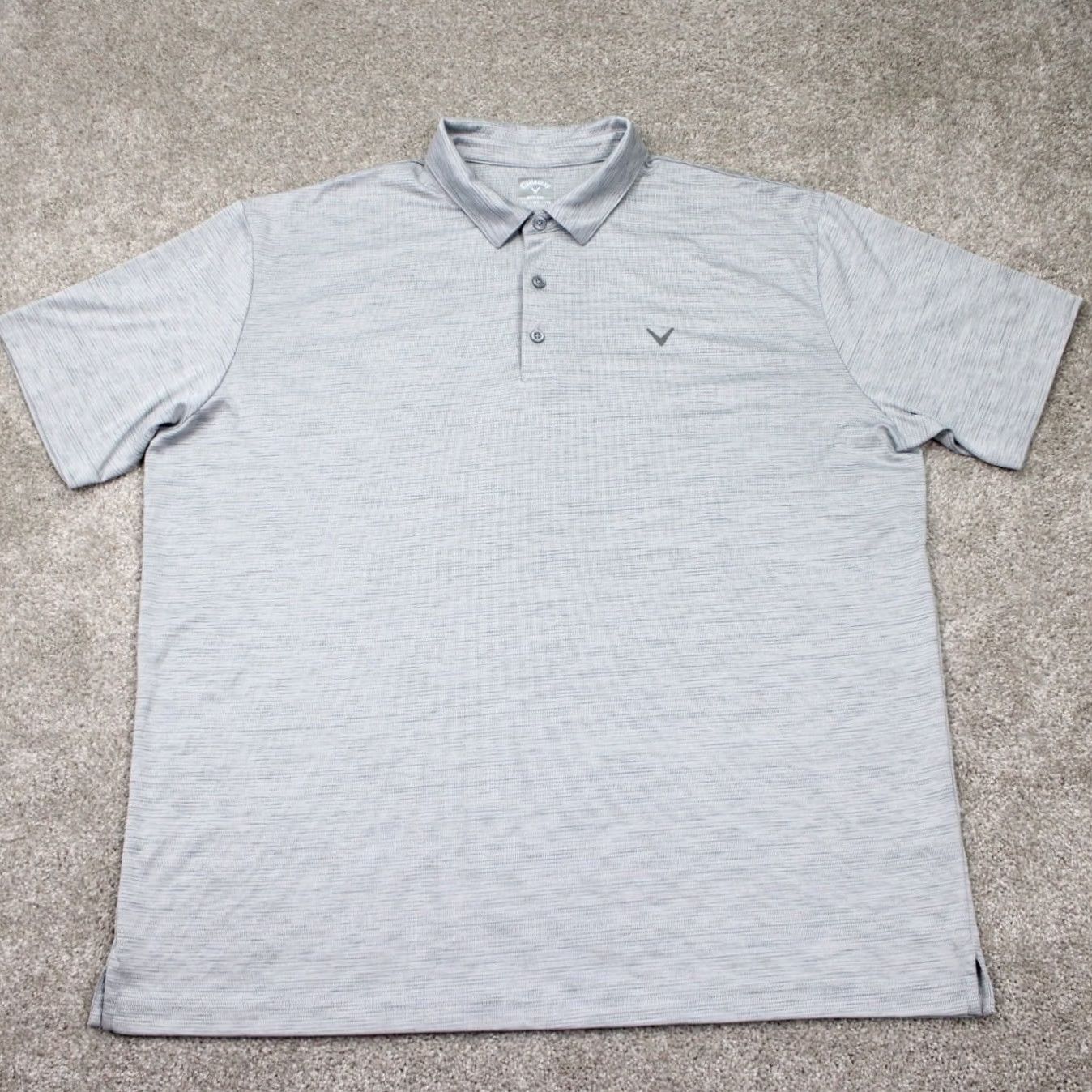 Callaway Callaway Opti-Dri Polo Shirt Mens 2XL Gray 100% Polyester Golf S/S Pullover Polo Shirt Size US XXL / EU 58 / 5 - 2 Thumbnail