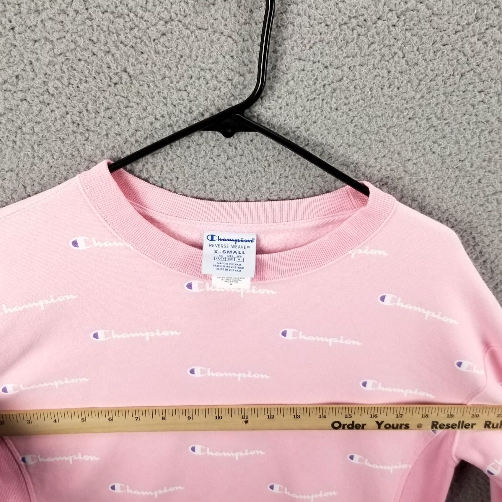 Champion Champion Life Reverse Weave Allover Print Crew Sweatshirt Dress Style Woman XS Crew Neck Pink Short Description Size XS / US 0-2 / IT 36-38 - 6 Thumbnail