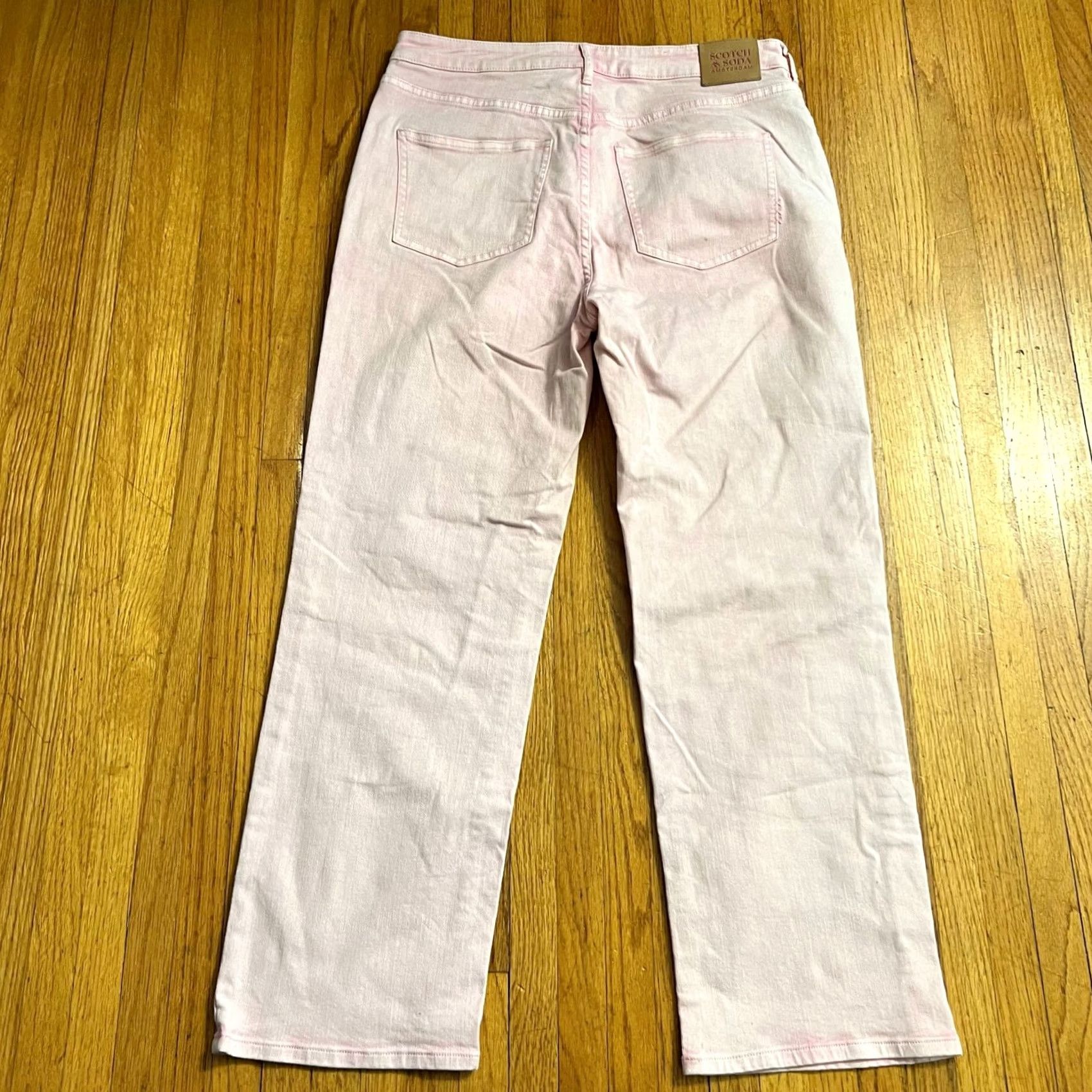 Scotch & Soda Scotch & Soda Womens Jeans Sky High-Rise Straight Pink Button Fly 30 X32 Size 30" / US 8 / IT 44 - 3 Thumbnail