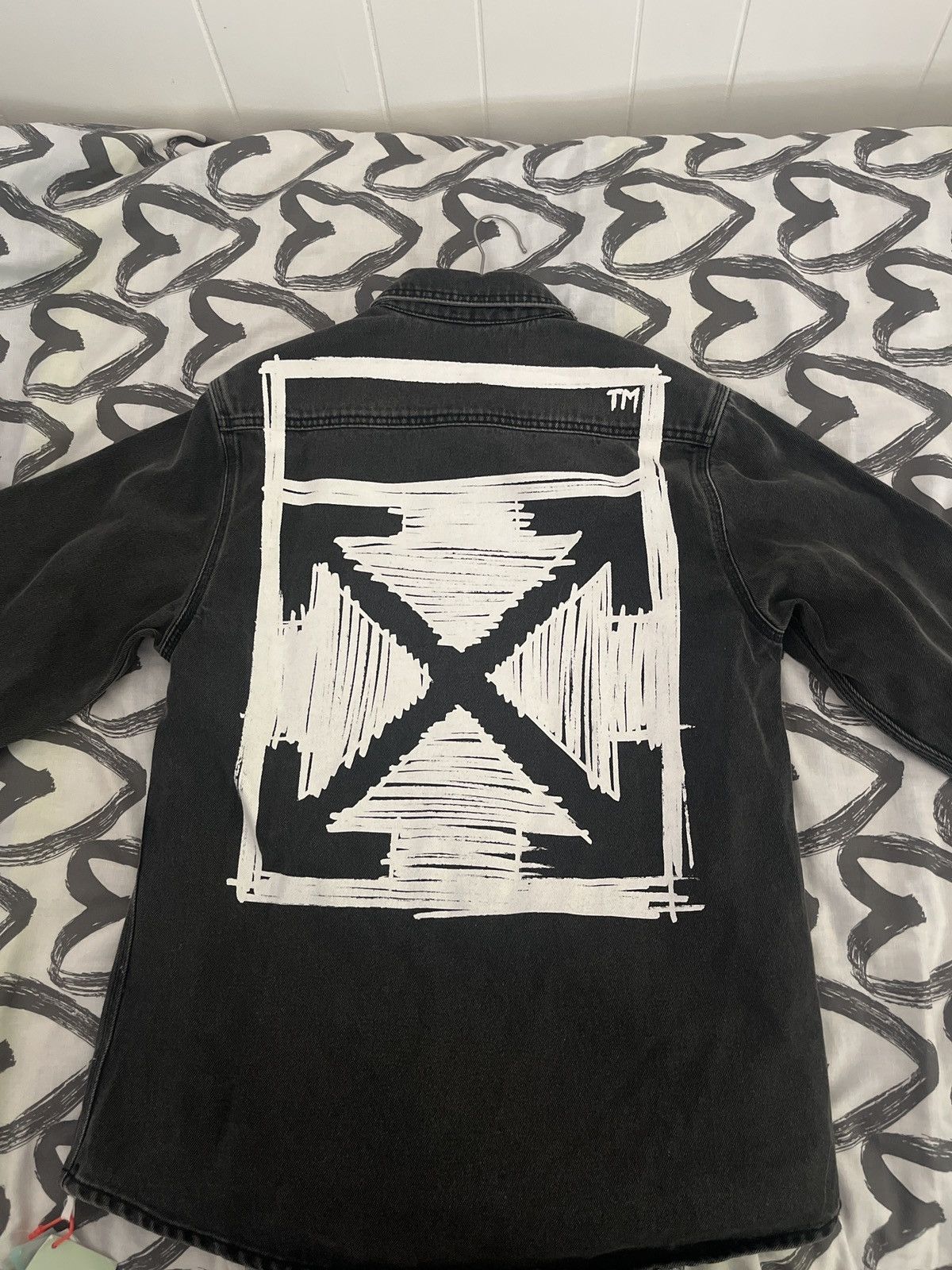 Off-White Off white Negative Mark Denim Shirt Medium Grey | Grailed