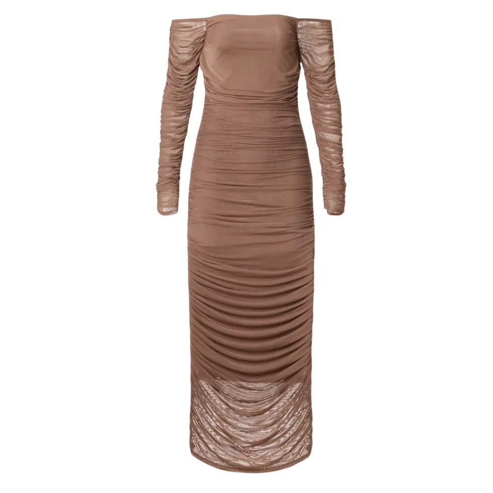 CAROLINE CONSTAS Caroline Constas Strapless Tara Dress in Brown, Size S Size S / US 4 / IT 40 - 1 Thumbnail