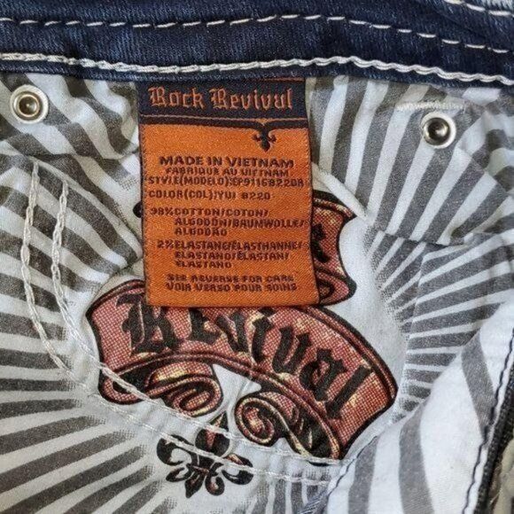Rock Revival Rock Revival Bootcut Decorative Pockets Blue Sz. 28 Jeans Size 28" / US 6 / IT 42 - 10 Thumbnail
