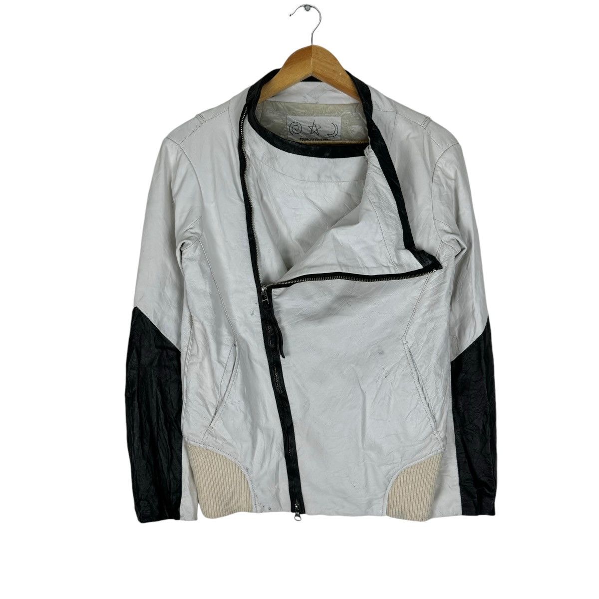 Issey Miyake ☀️TSUMORI CHISATO ISSEY MIYAKE LEATHER BIKERS JACKET Size M / US 6-8 / IT 42-44 - 1 Thumbnail