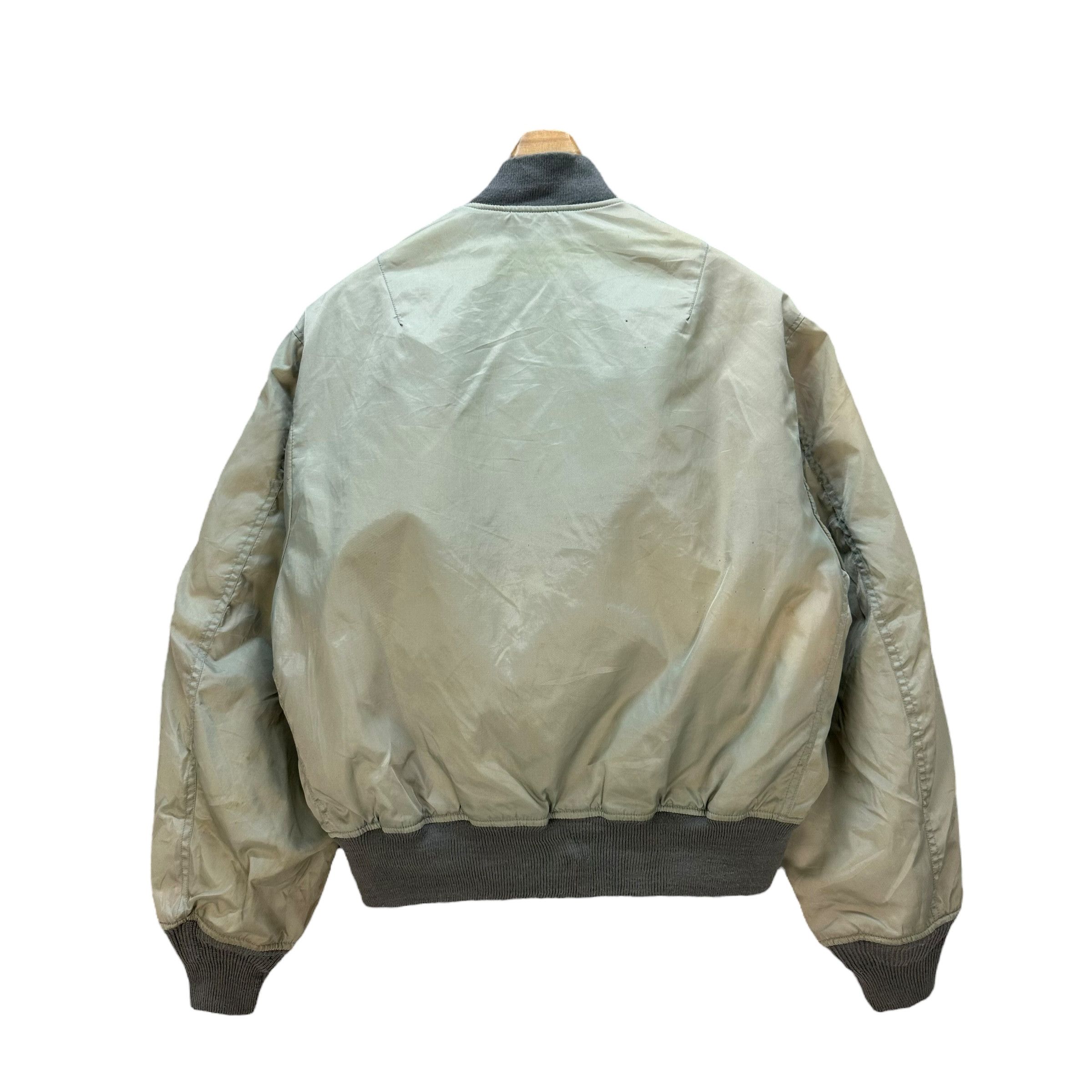 Vintage TRASHED🔥 MIF INDUSTRIES SILVER BOMBER JACKET #9037-50 Size US M / EU 48-50 / 2 - 10 Thumbnail