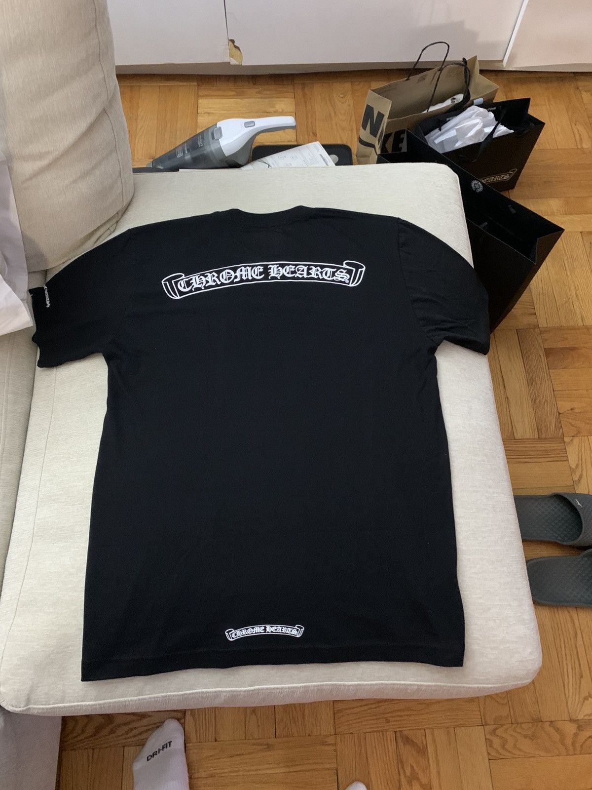 Chrome Hearts Chrome hearts Scroll logo pocket crew shirt Size US M / EU 48-50 / 2 - 2 Thumbnail