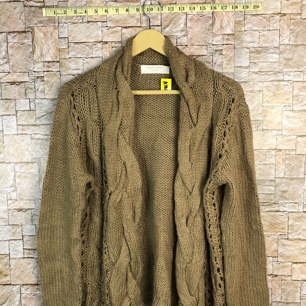 Japanese Brand Chocol Raffine Brown Cardigan knitwear #A781 Size XL / US 12-14 / IT 48-50 - 2 Thumbnail