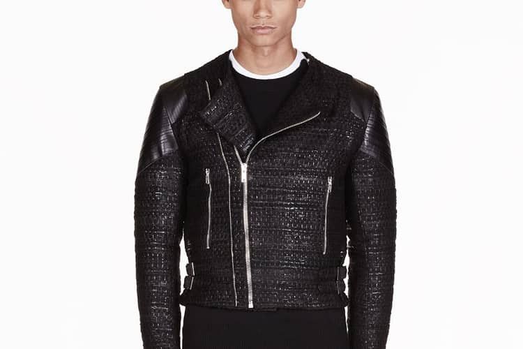 Givenchy $7265 GIVENCHY TWEED BIKER RIDER LEATHER JACKET Size US M / EU 48-50 / 2 - 1 Thumbnail