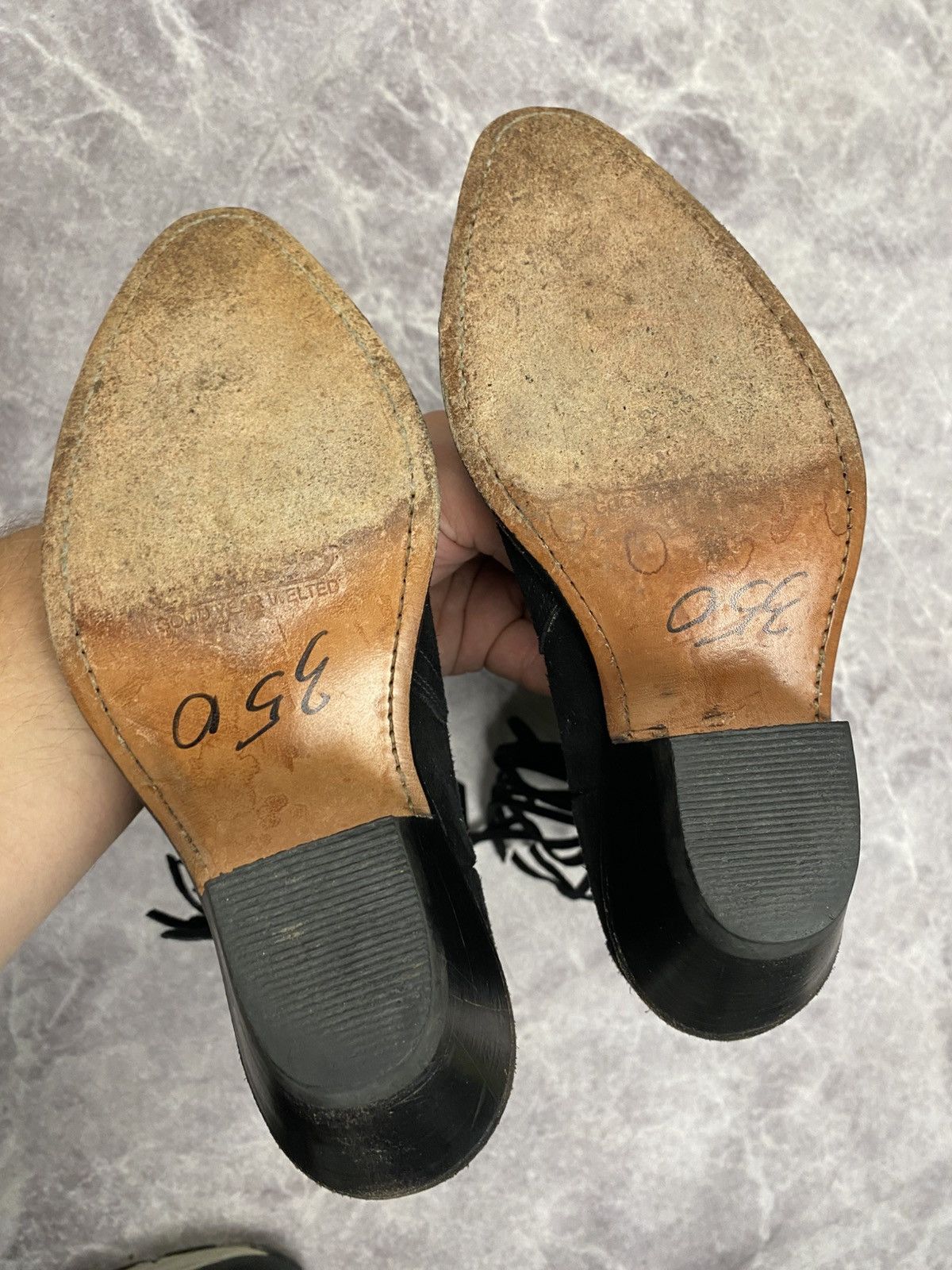 Sendra Sendra 17162 Gene Serraje Negro Suede Western Cowboy Boots Size US 6 / IT 36 - 8 Thumbnail