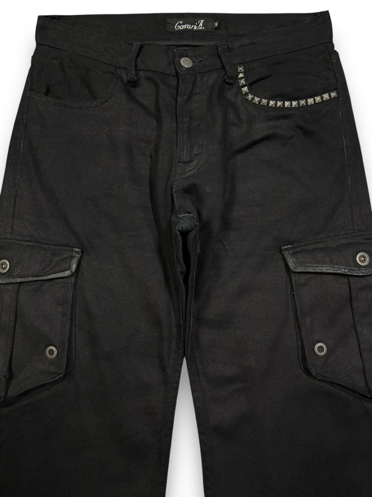 Hysteric Glamour Vintage Japanese CavariA Studded Baggy Punk Cargo Jeans Size US 31 - 3 Thumbnail