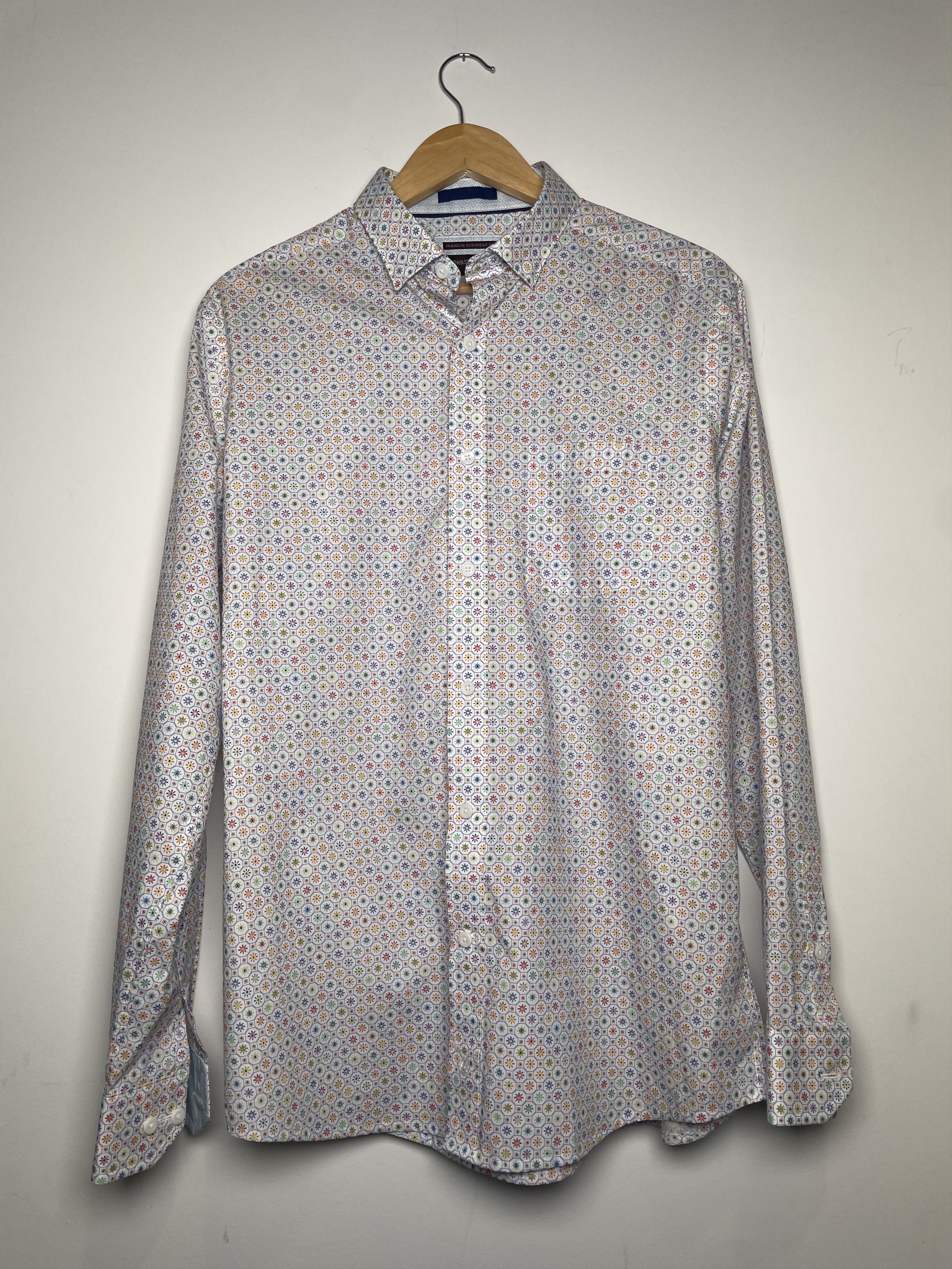 Johnston & Murphy Johnston & Murphy Premium Multi-Color Print Shirt M/L Size US M / EU 48-50 / 2 - 1 Thumbnail