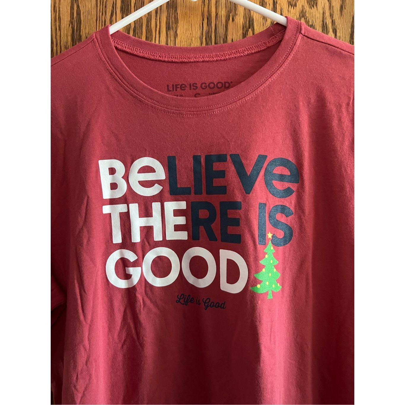 Life is Good Life Is Good Believe There Is Good Shorts Sleeve Christmas T Size US S / EU 44-46 / 1 - 2 Thumbnail