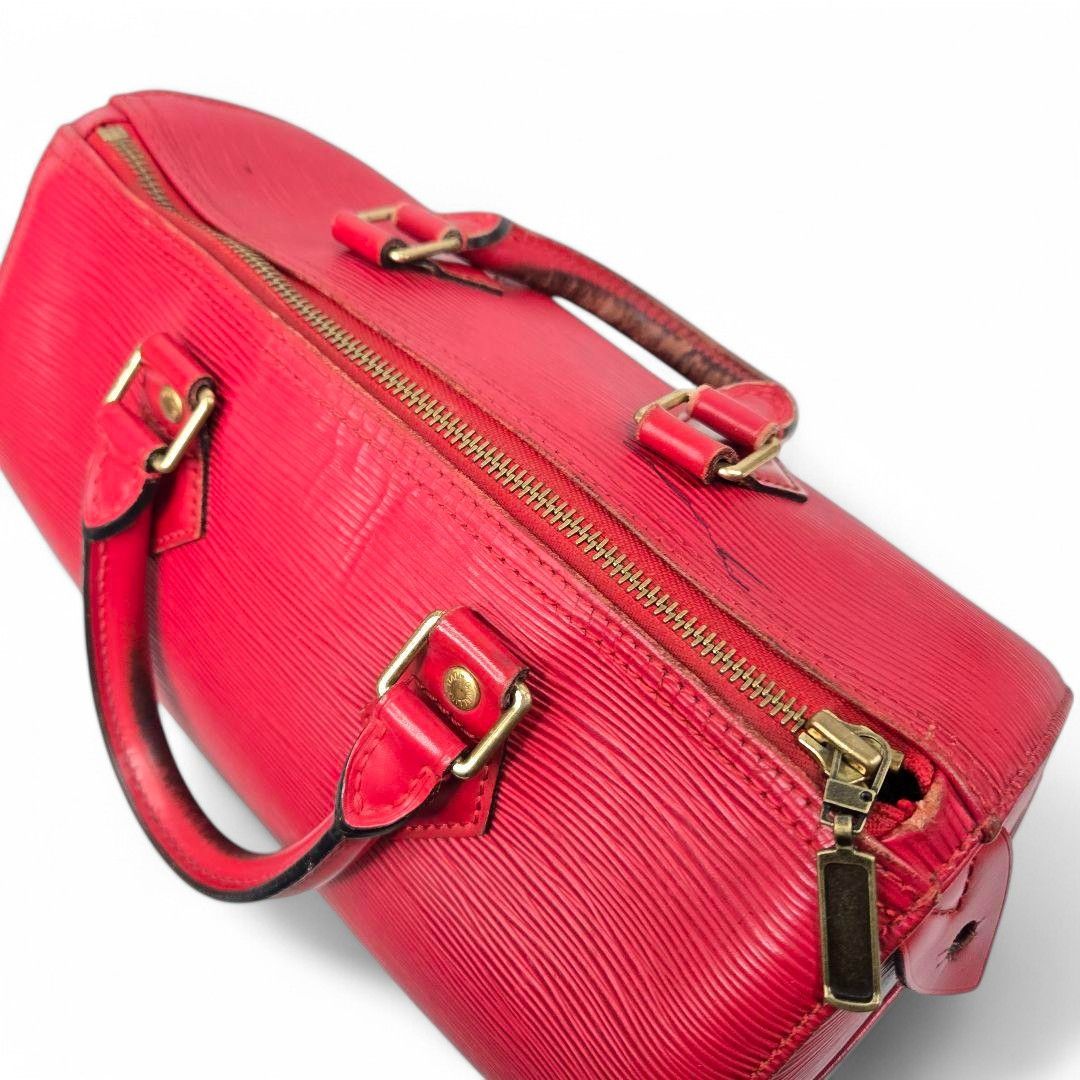 Louis Vuitton Louis Vuitton - Speedy 25 Red Handbag LV Mini Epi Size ONE SIZE - 9 Thumbnail
