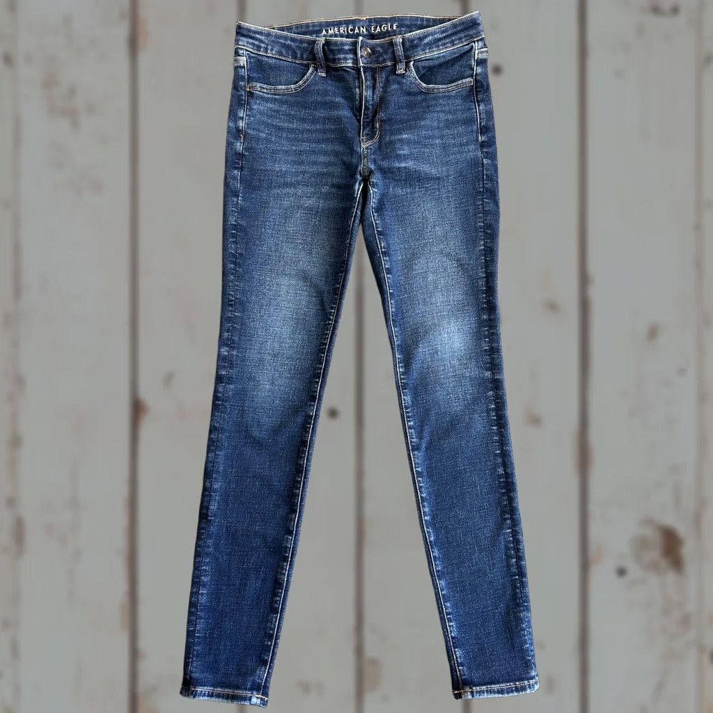 American Eagle Outfitters VINTAGE American Eagle Jeans Shirt 8 Tall Distressed Size 30" / US 8 / IT 44 - 1 Thumbnail
