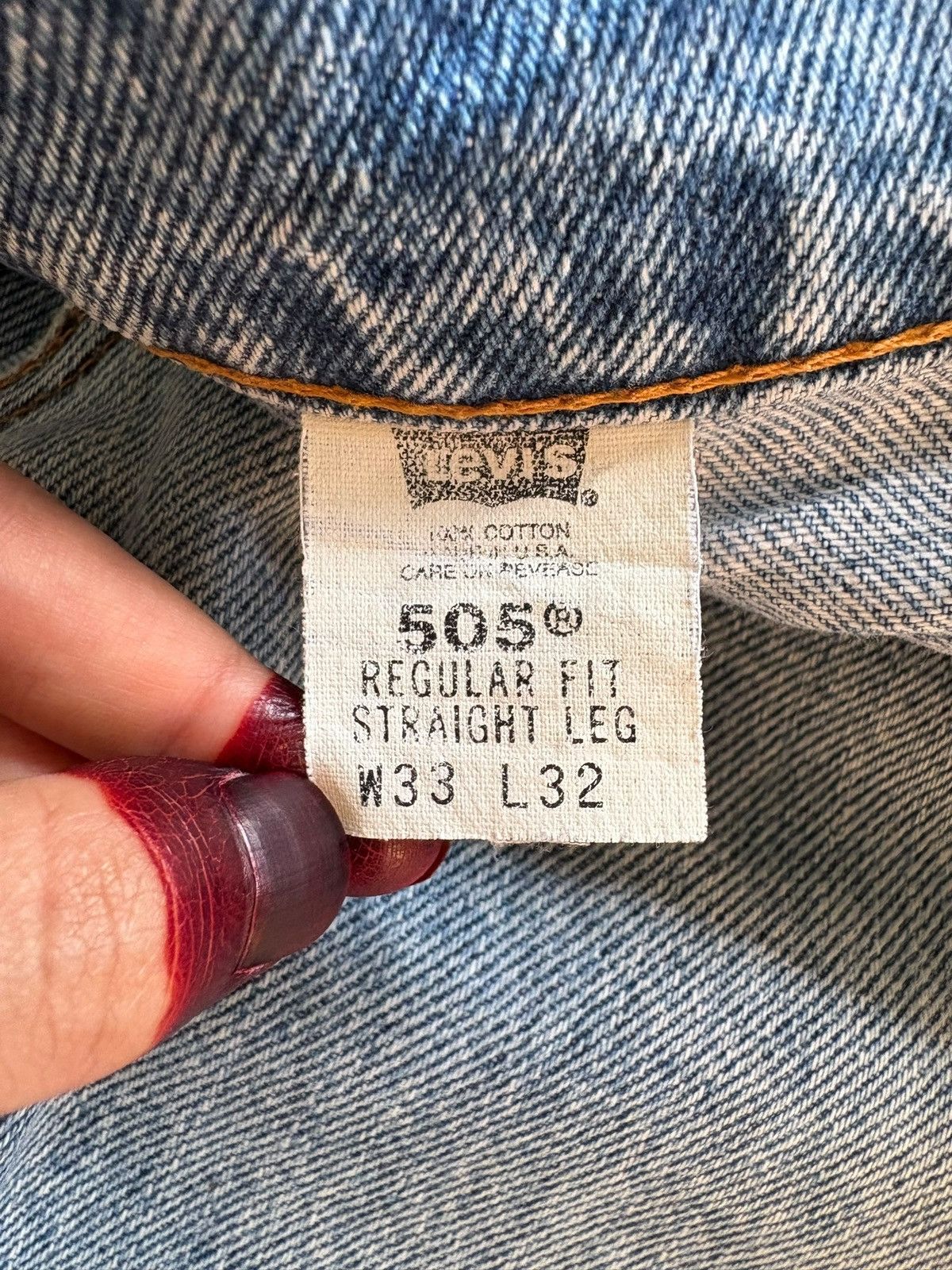 Levi's Vintage 90s Levis 505 Mud Wash Distressed Jeans Size US 33 - 11 Thumbnail