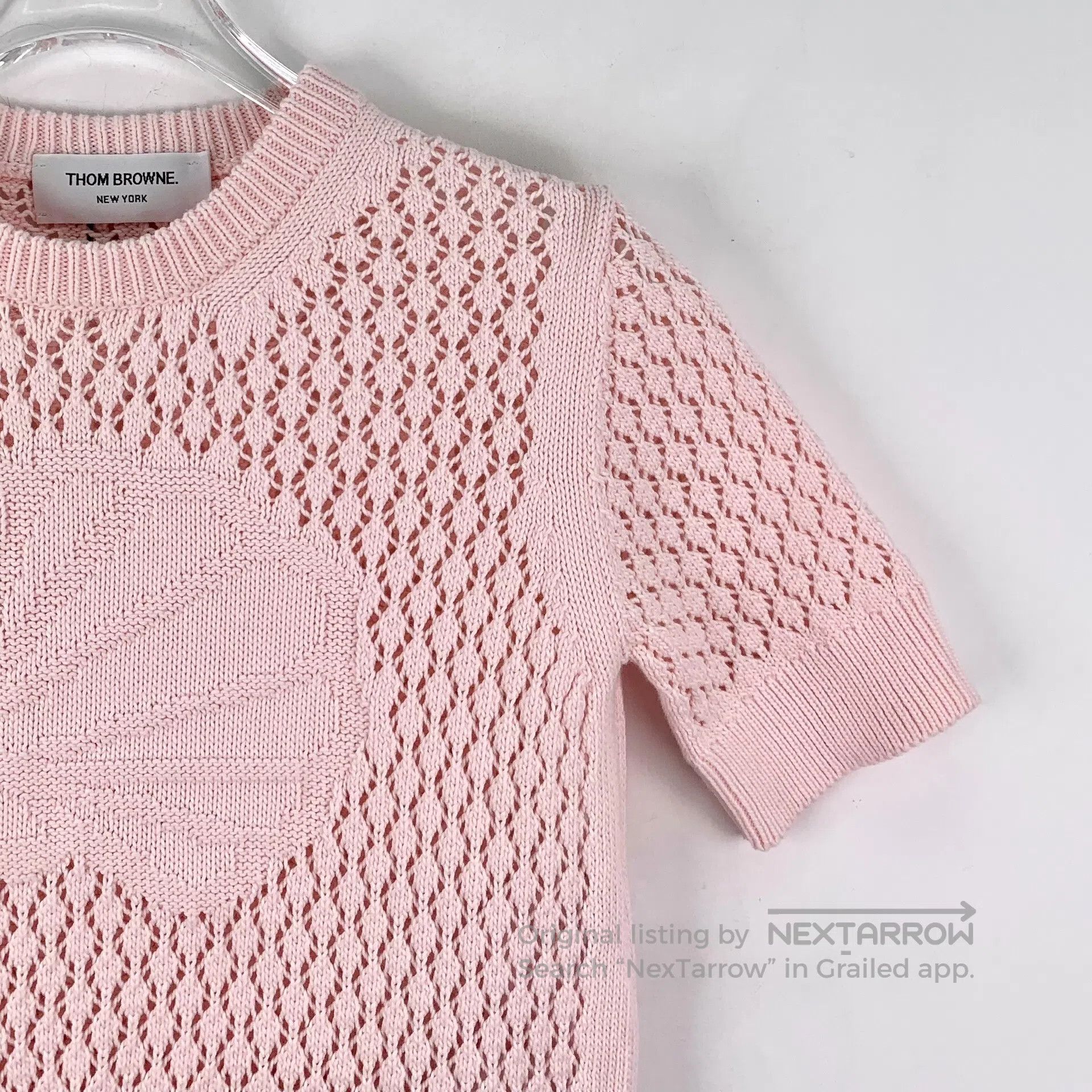 Thom Browne Thom Browne Light Pink Shell Embroidery Cotton Cutout Roun Size M / US 6-8 / IT 42-44 - 3 Thumbnail