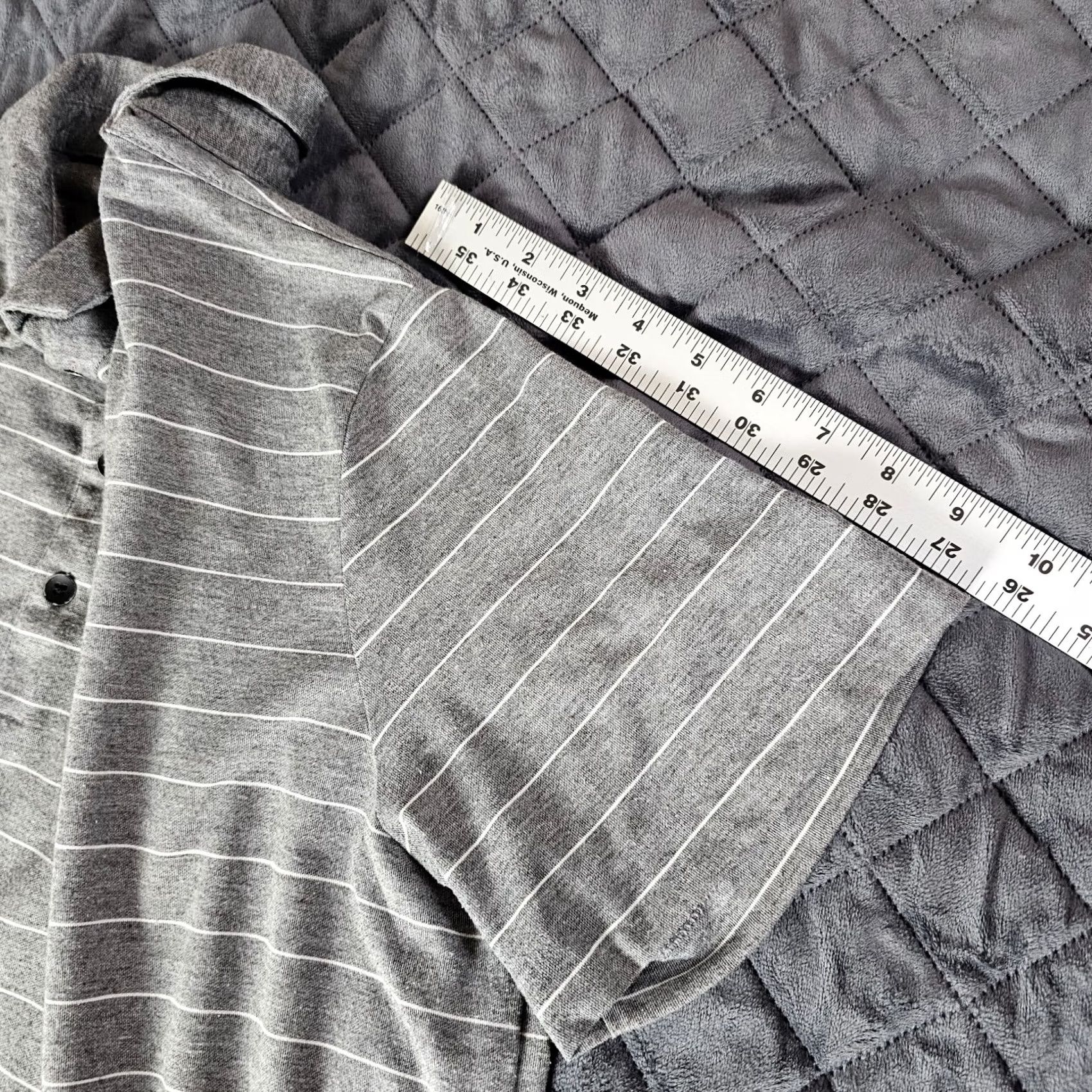 Apt. 9 Apt 9 Polo Shirt Gray Stripe Short Sleeve Size XL Men's Polo Casual Golf Athletic Shirt Size US XL / EU 56 / 4 - 6 Thumbnail