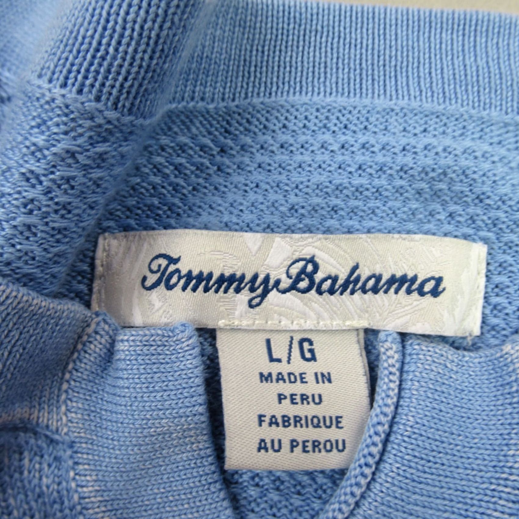 Tommy Bahama Tommy Bahama Sweater Large Blue Long Sleeve V Neck Pullover Outdoors Mens Size US L / EU 52-54 / 3 - 4 Thumbnail
